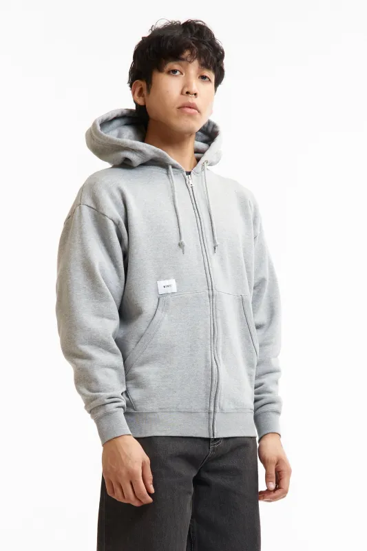 SS26 THROWDY ZIP HOODY ASH GREY made by WTAPS