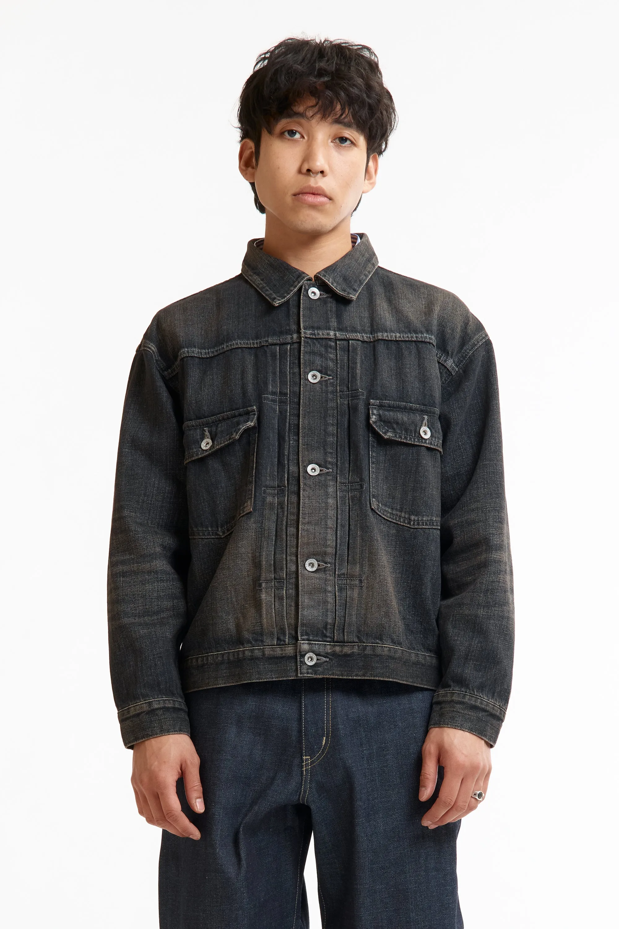 SS26 WASHED DENIM TYPE-2 JACKET BLACK sold by Perks And Mini Pty Ltd (P.A.M.)