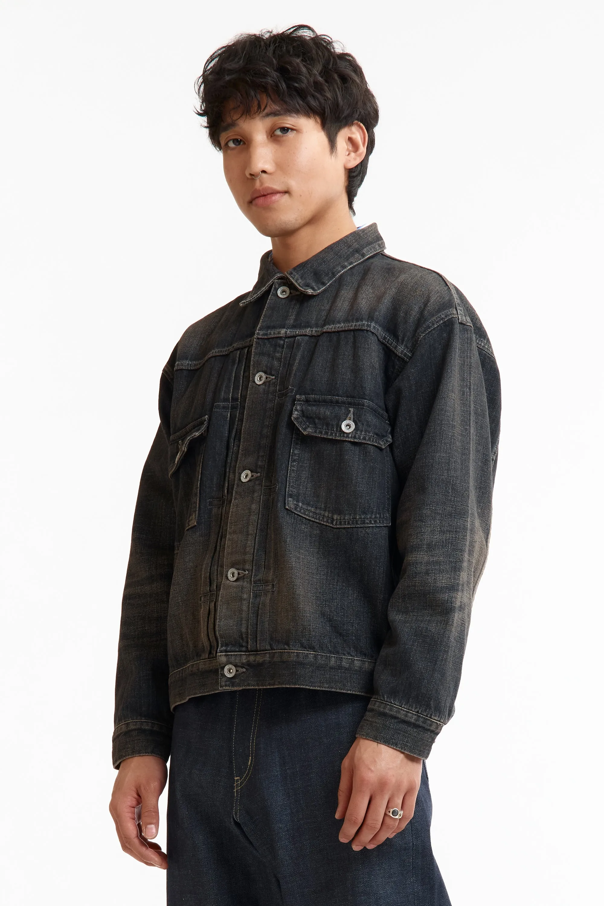 SS26 WASHED DENIM TYPE-2 JACKET BLACK sold by Perks And Mini Pty Ltd (P.A.M.) product image thumbnail 2