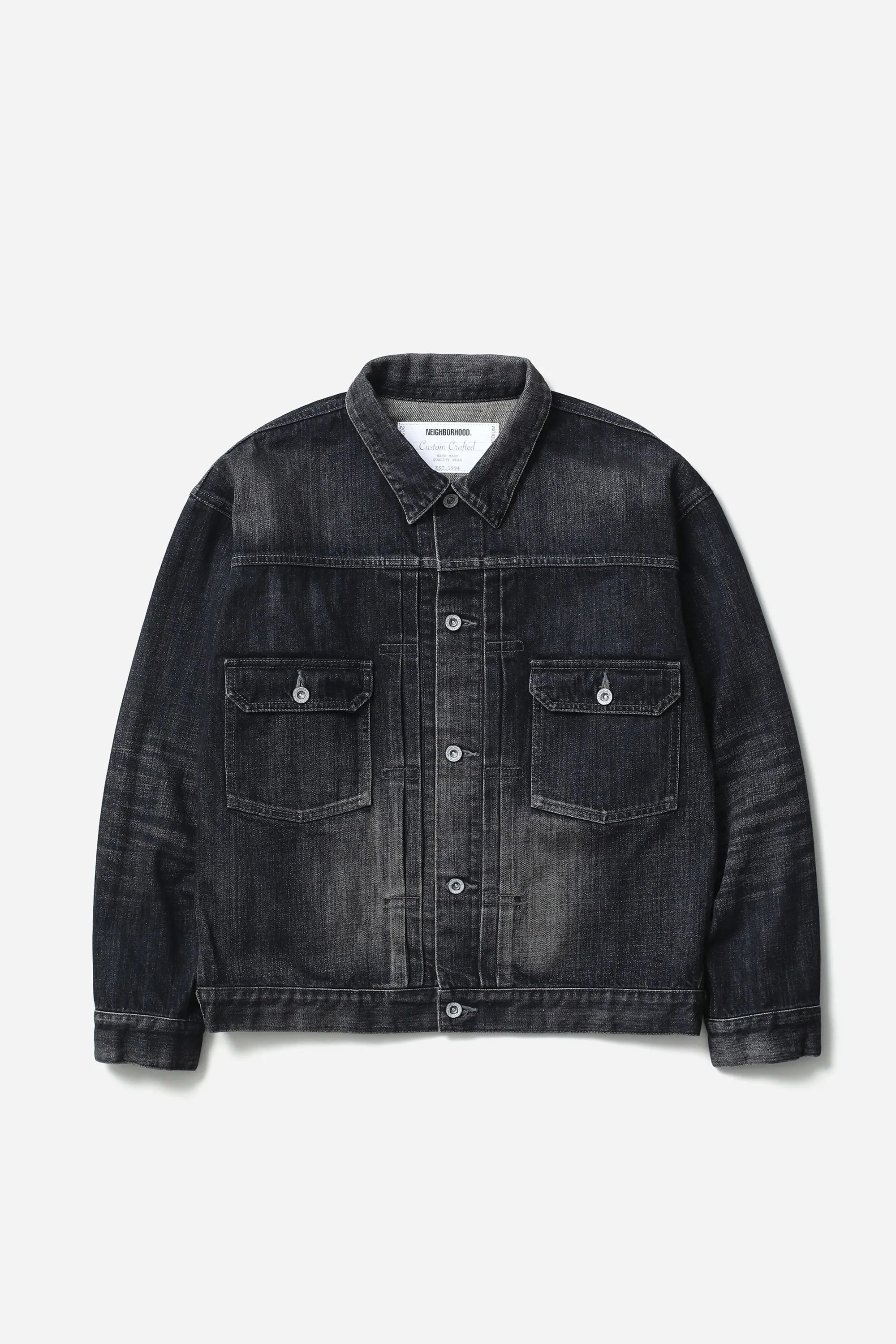 SS26 WASHED DENIM TYPE-2 JACKET BLACK sold by Perks And Mini Pty Ltd (P.A.M.) product image thumbnail 4