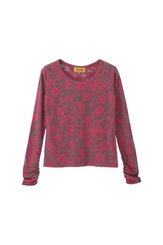 HYSTERIC ROSE CROPPED T-SHIRT PINK made by Perks And Mini Pty Ltd (P.A.M.)