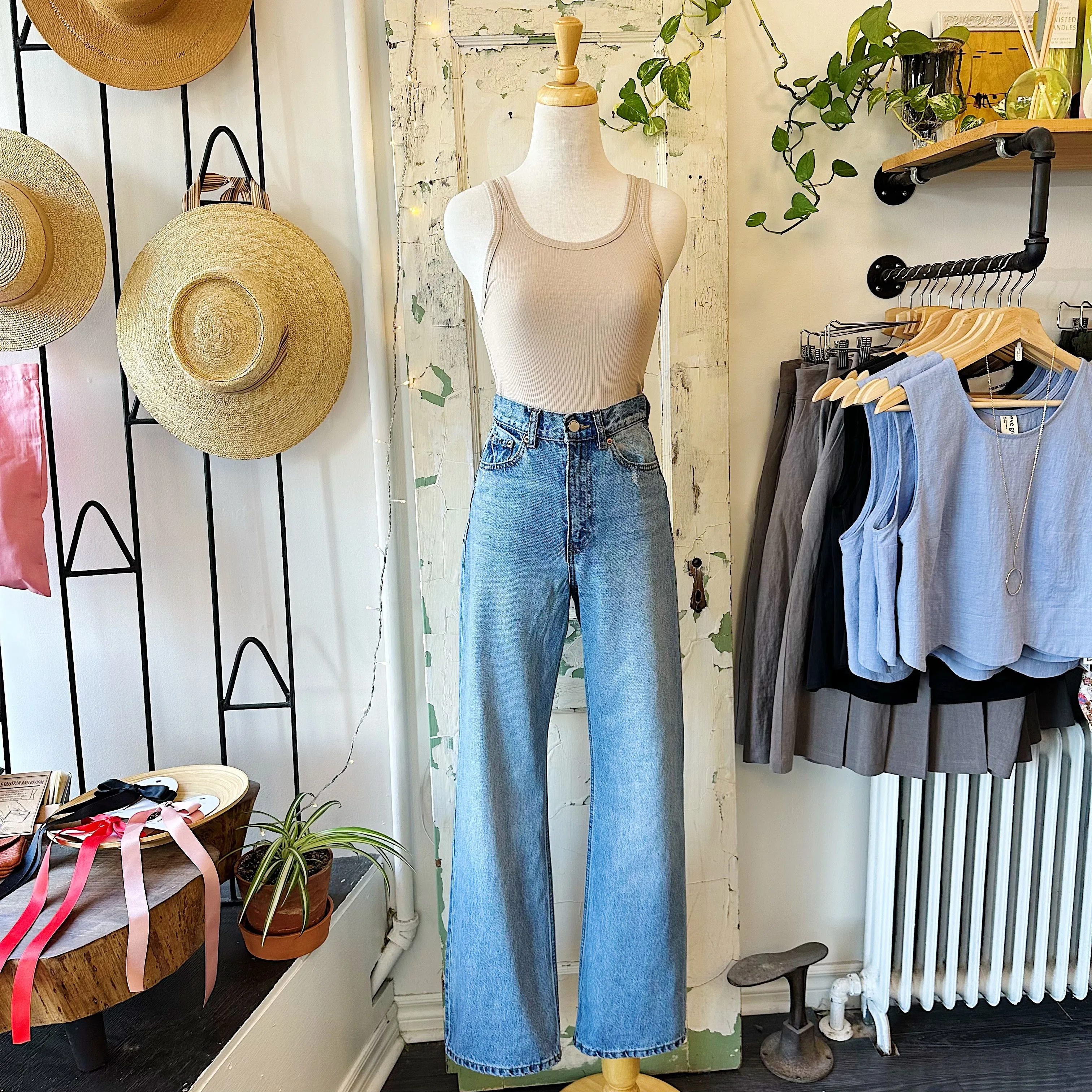 Dr. Denim // Echo Straight Leg Jeans Blue Jay sold by Coal Miner's Daughter