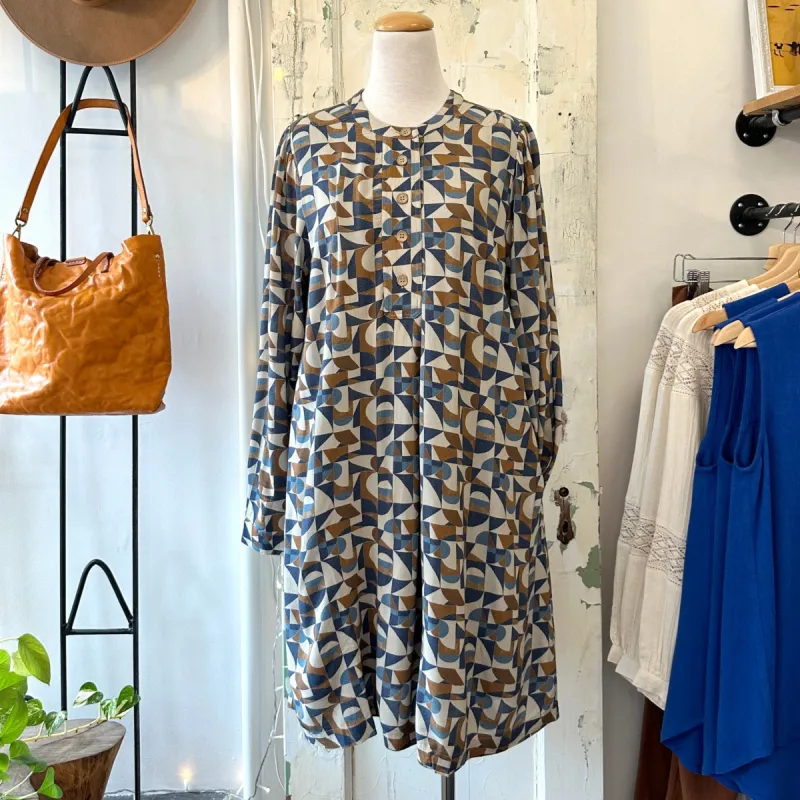 Indi & Cold // Indigo Geometric Print Dress sold by Coal Miner's Daughter