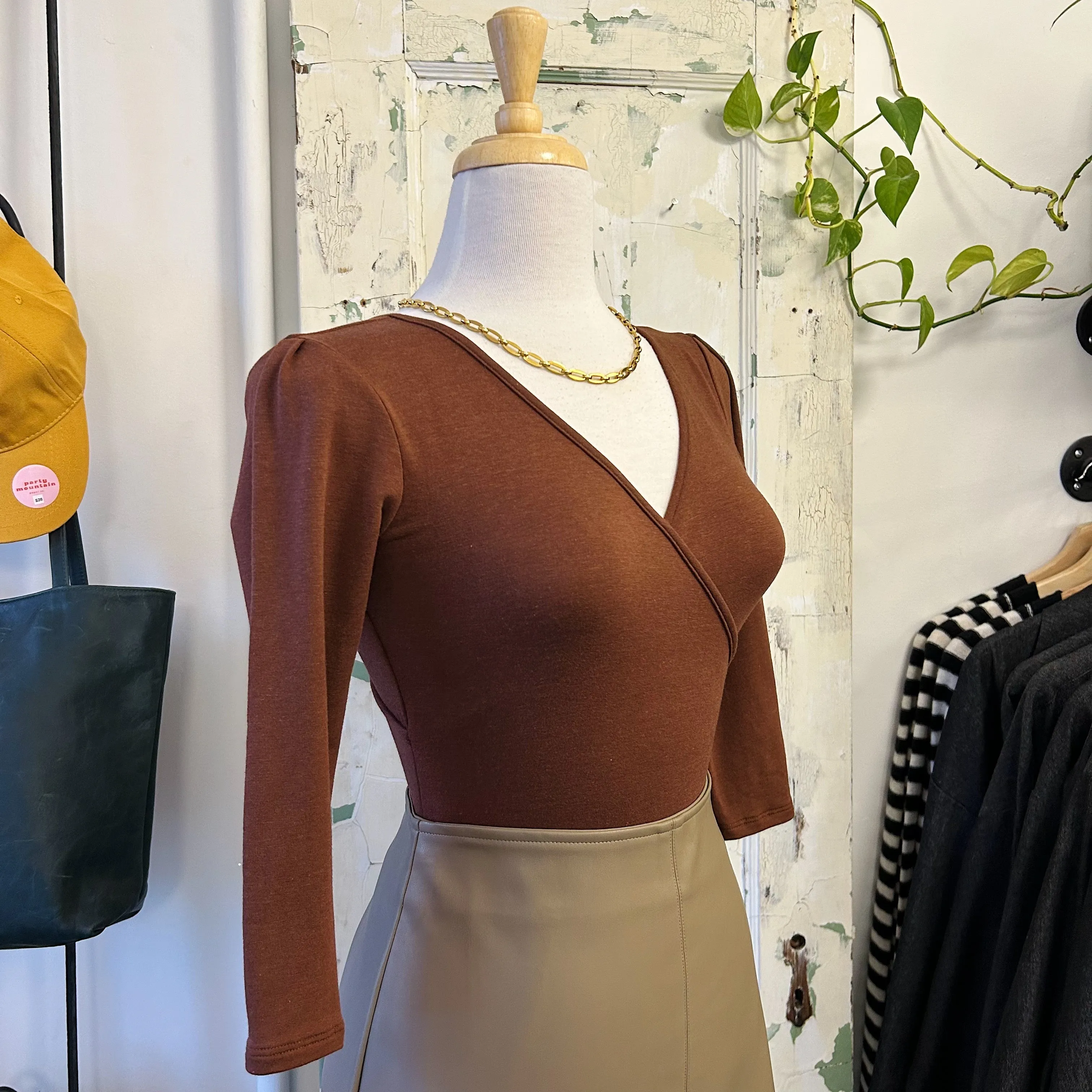 Meemoza // Lara Top Cognac sold by Coal Miner's Daughter product image thumbnail 2