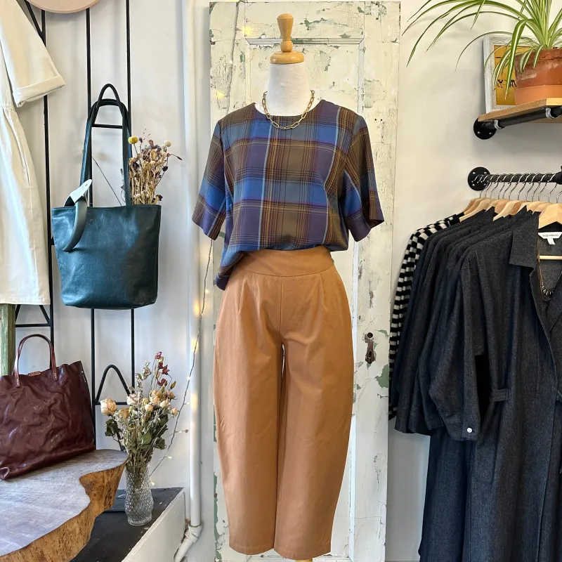 Amanda Moss //  Organic Cotton Priscilla Pant Ochre sold by Coal Miner's Daughter