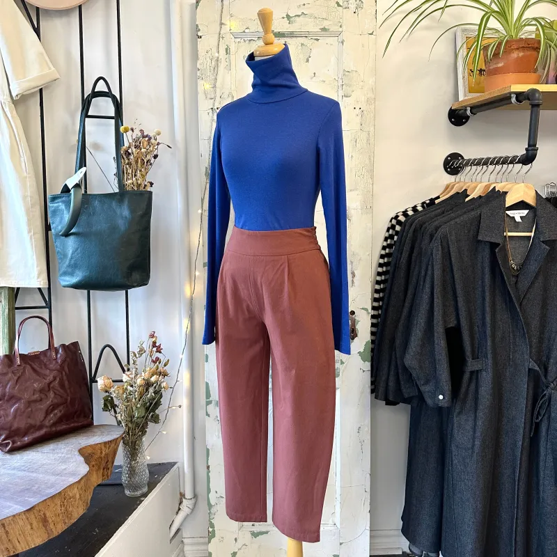 Amanda Moss //  Organic Cotton Priscilla Pant Rust sold by Coal Miner's Daughter