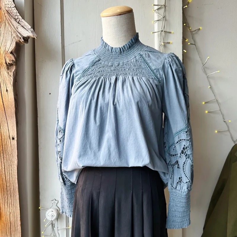 Melissa Nepton // Pascal Blouse Blue sold by Coal Miner's Daughter