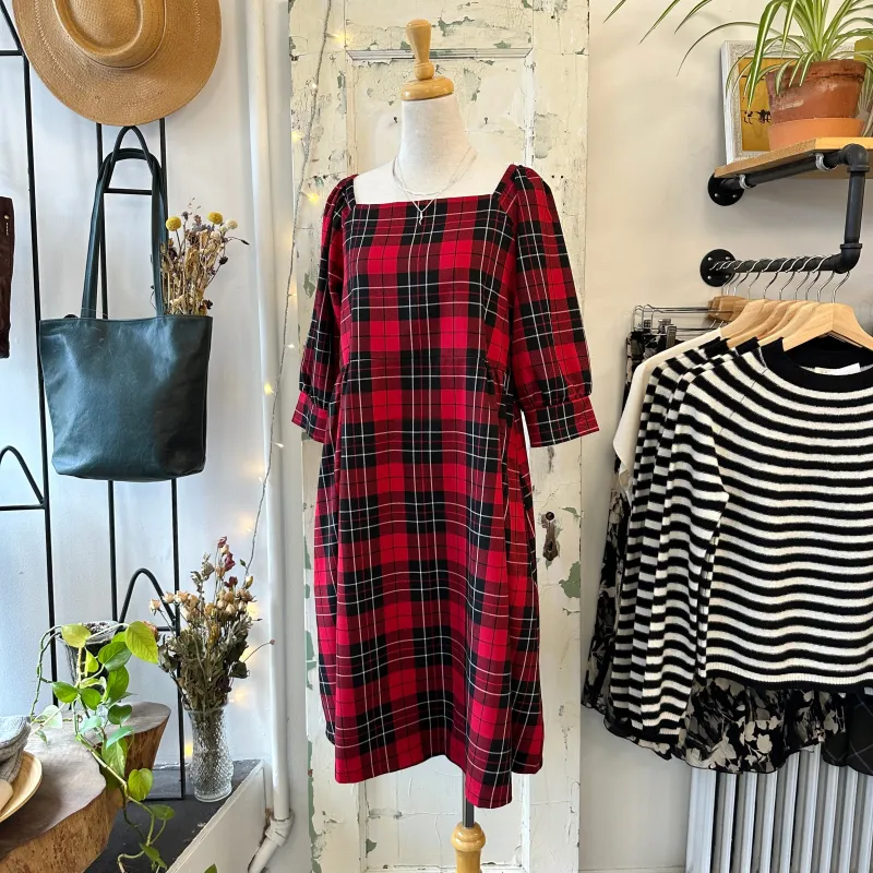 Allison Wonderland // Notebook Dress Red Plaid sold by Coal Miner's Daughter
