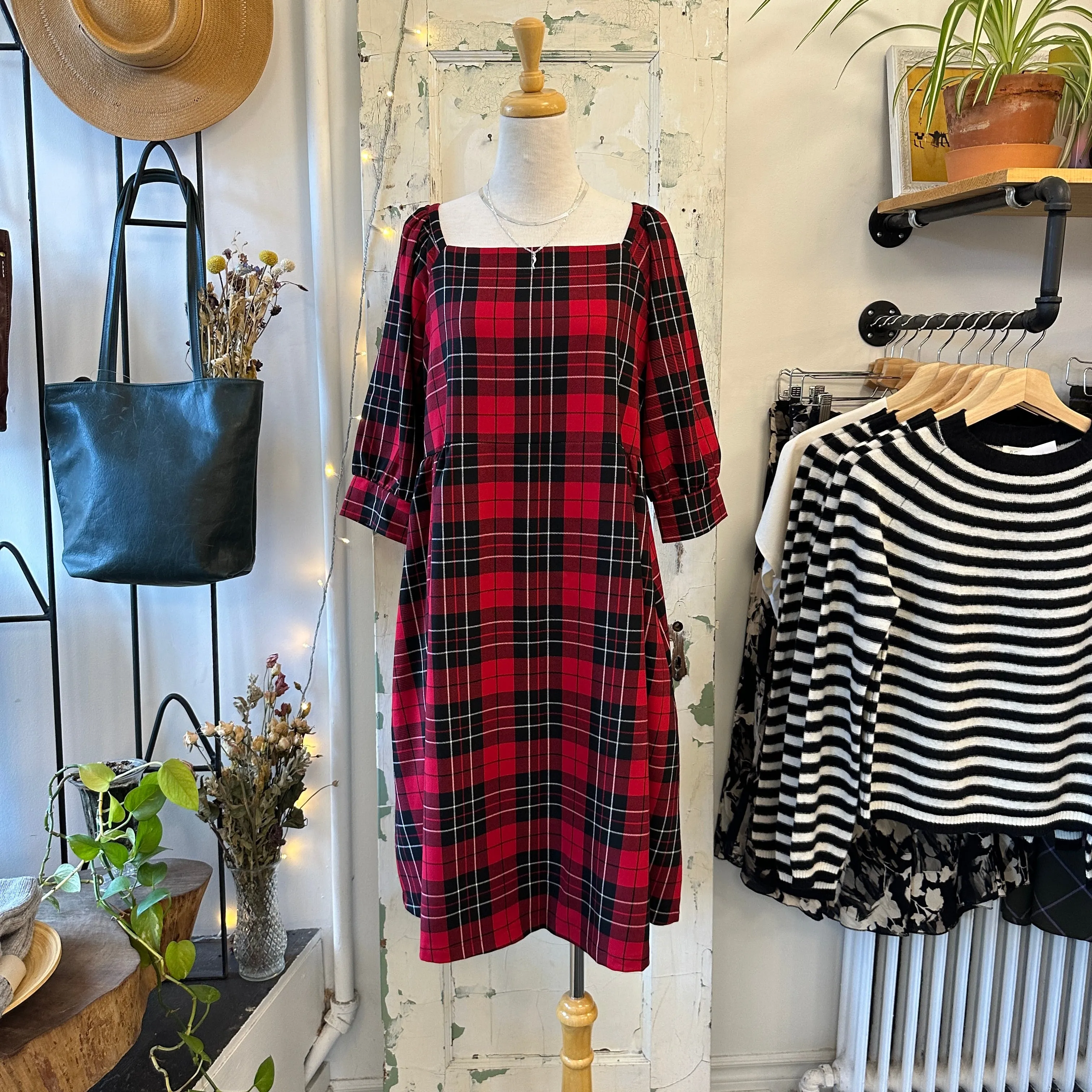 Allison Wonderland // Notebook Dress Red Plaid sold by Coal Miner's Daughter product image thumbnail 3