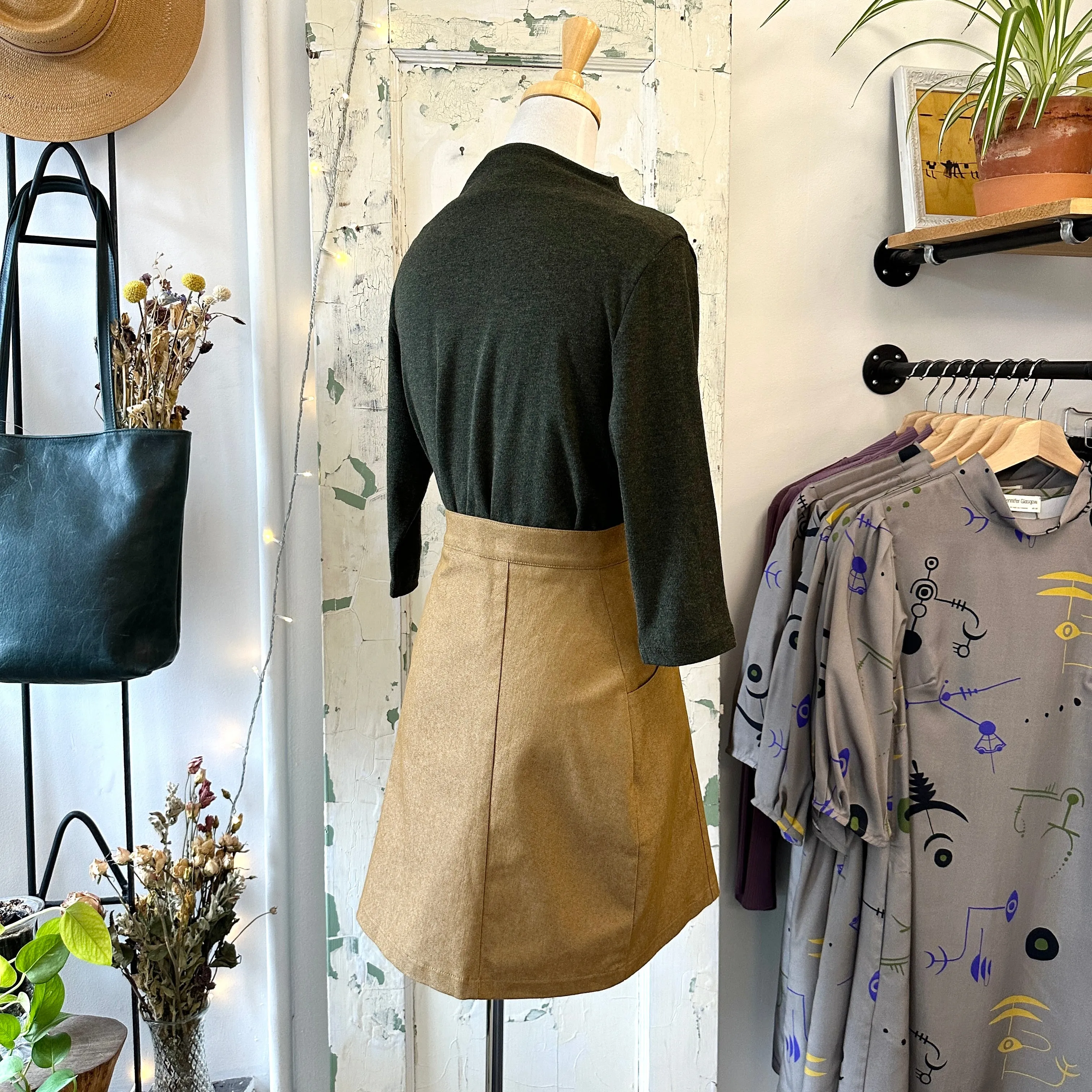 Meemoza // Louisa Stretch Skirt Camel sold by Coal Miner's Daughter product image thumbnail 3