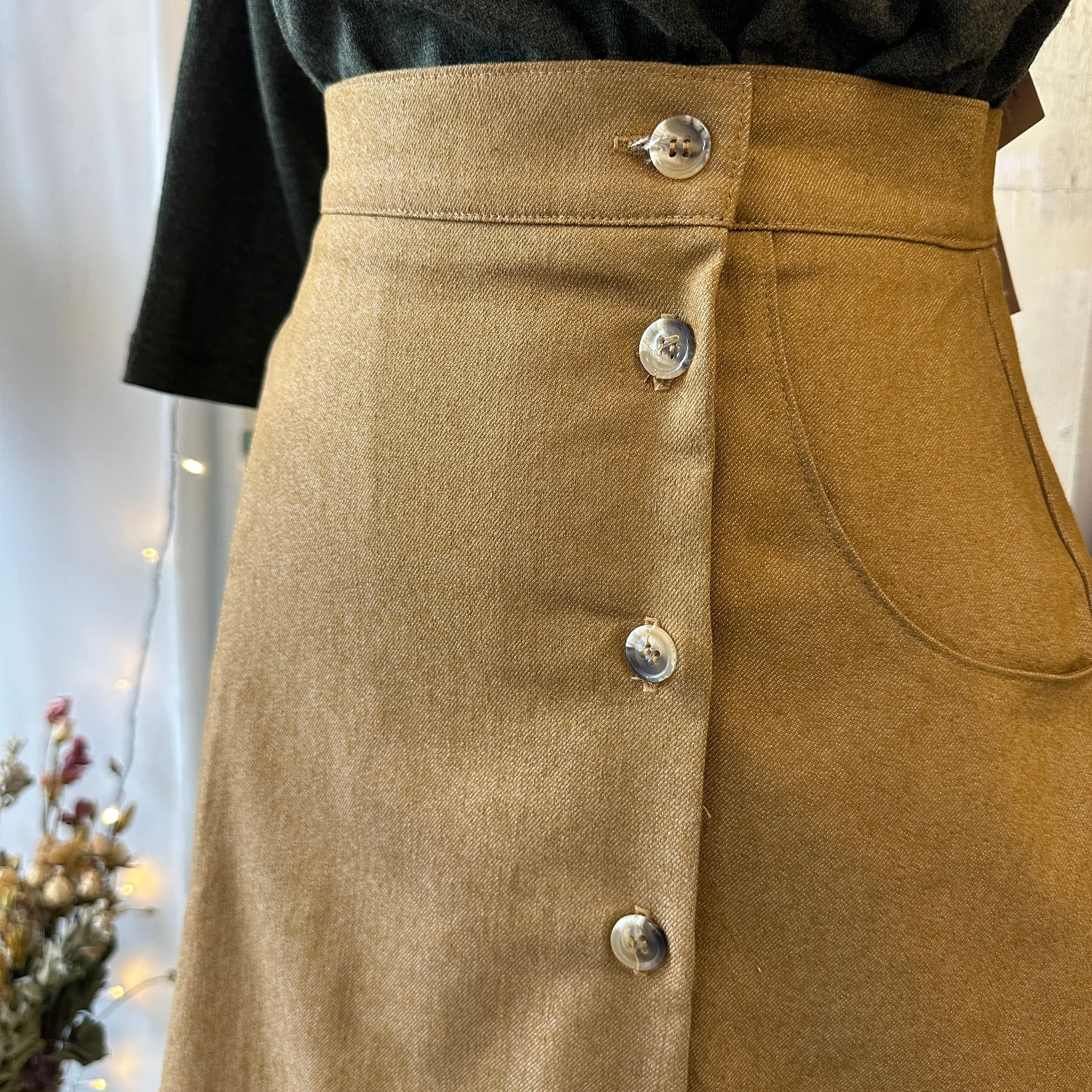 Meemoza // Louisa Stretch Skirt Camel sold by Coal Miner's Daughter product image thumbnail 2
