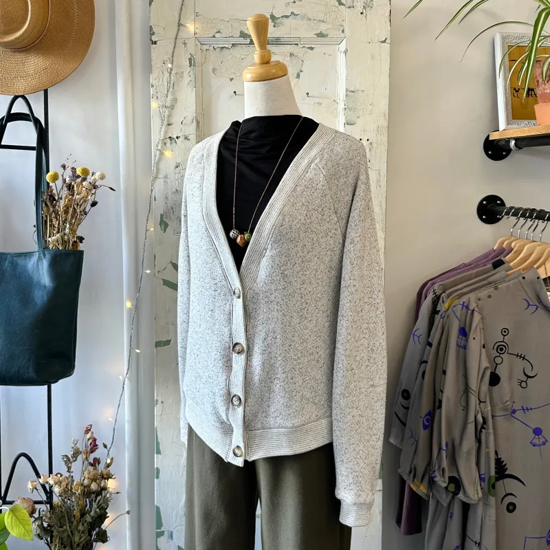 Meemoza // Fleetwood Cardigan Oatmeal sold by Coal Miner's Daughter