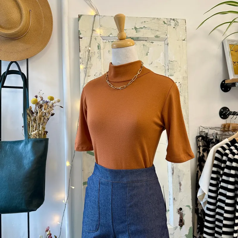 Meemoza // Sara Top Cognac sold by Coal Miner's Daughter