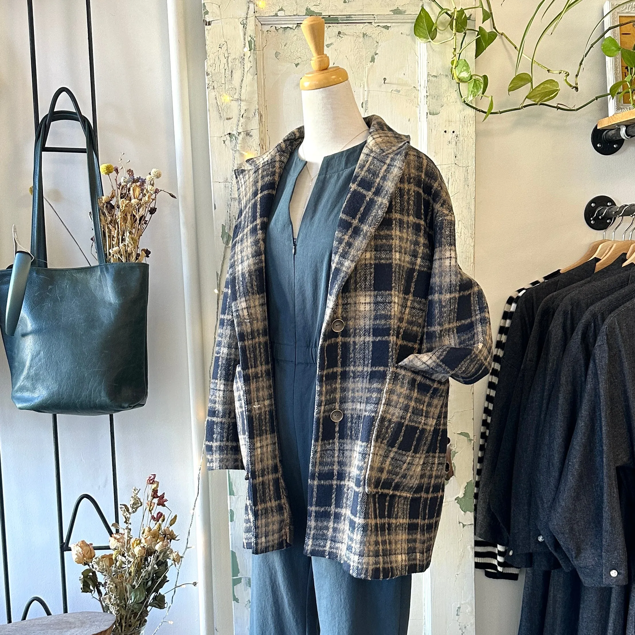 Dagg & Stacey // Harlow Coat Espresso Plaid sold by Coal Miner's Daughter