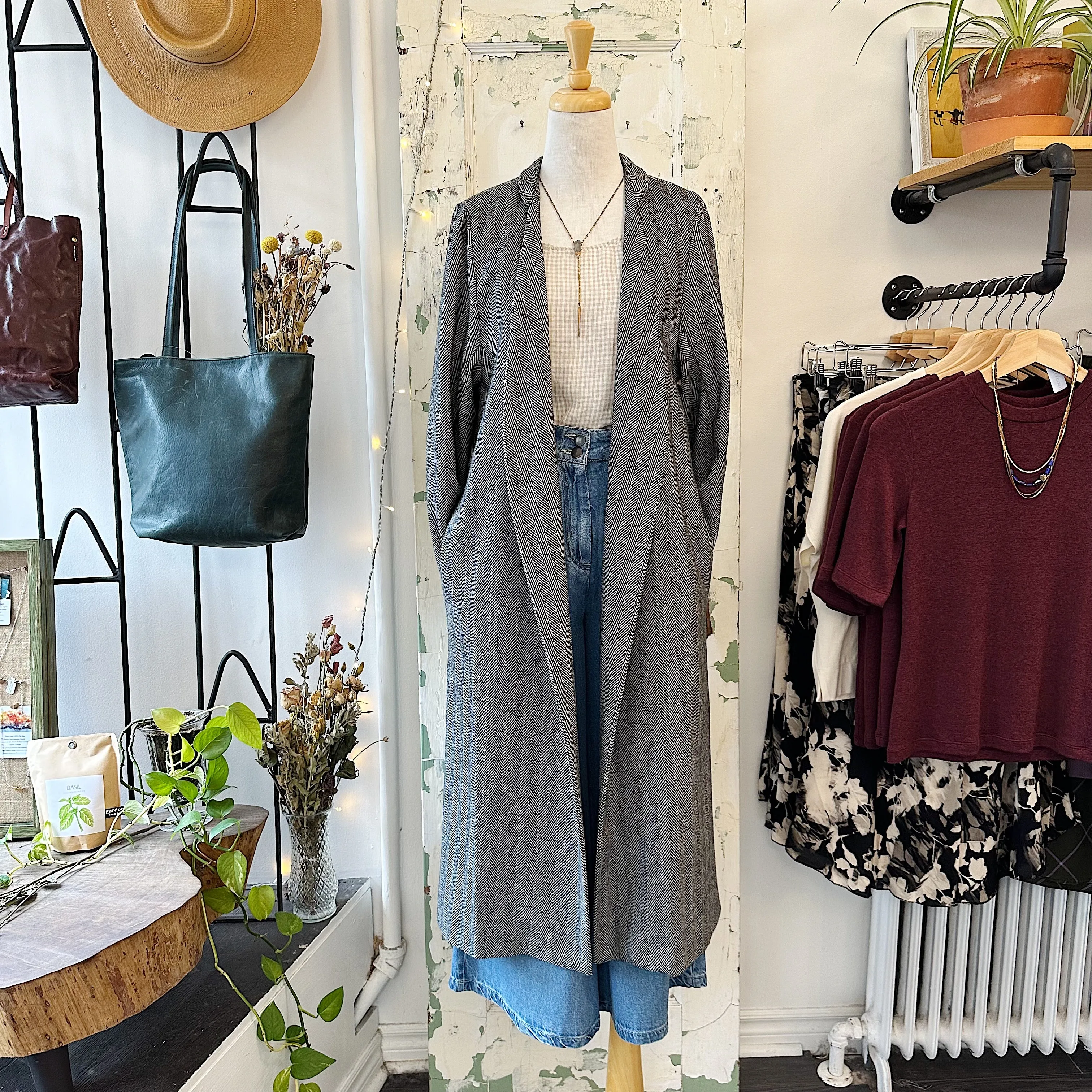 Bodybag by Jude // Dixon Coat Herringbone sold by Coal Miner's Daughter