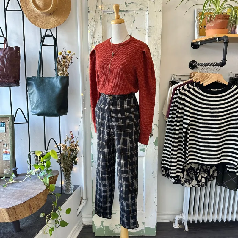 Dagg & Stacey // Heuston Pants Black Plaid sold by Coal Miner's Daughter