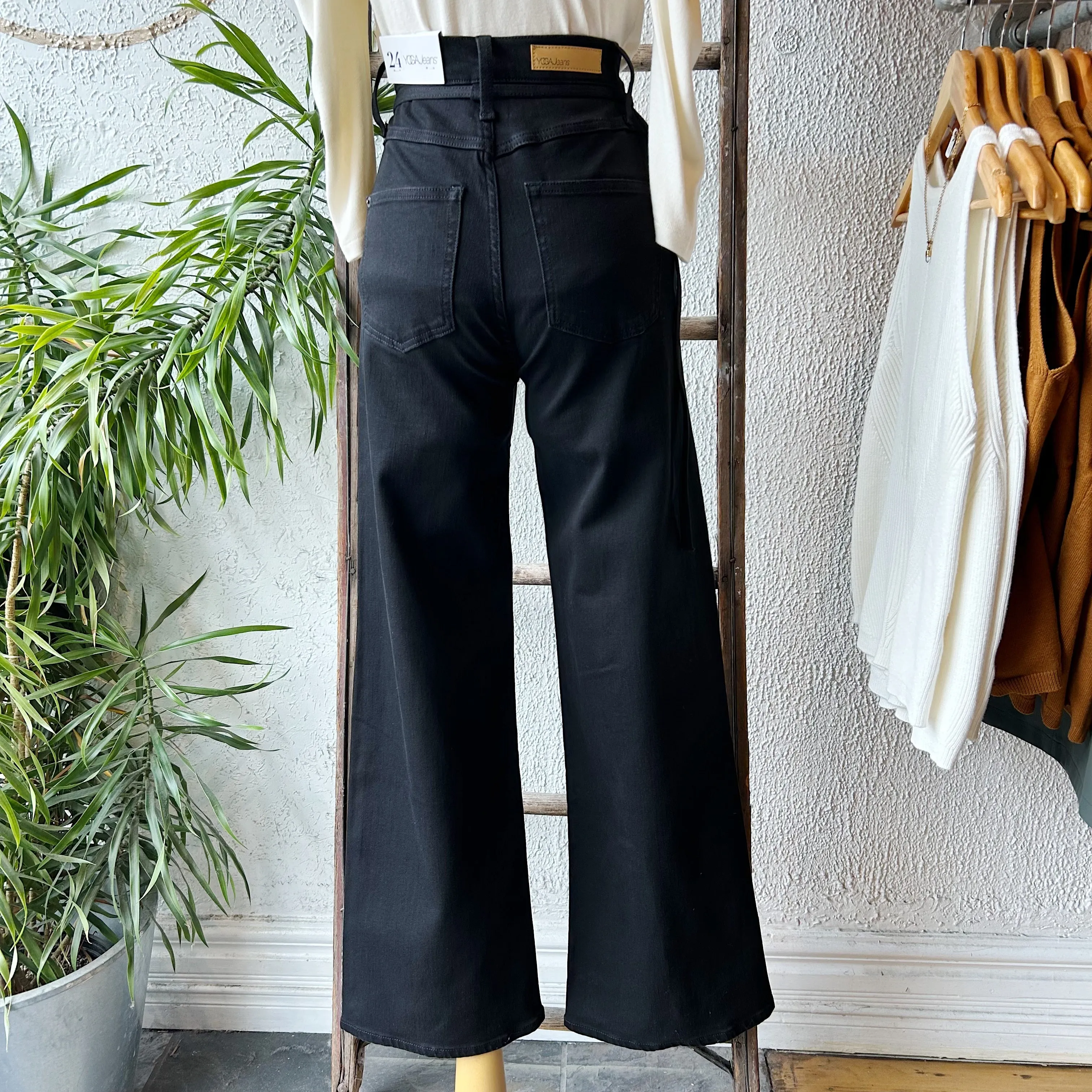 Yoga Jeans // Lily High Rise Wide Black sold by Coal Miner's Daughter product image thumbnail 4