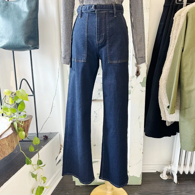 Yoga Jeans // Classic Rise Wide Dark Blue sold by Coal Miner's Daughter