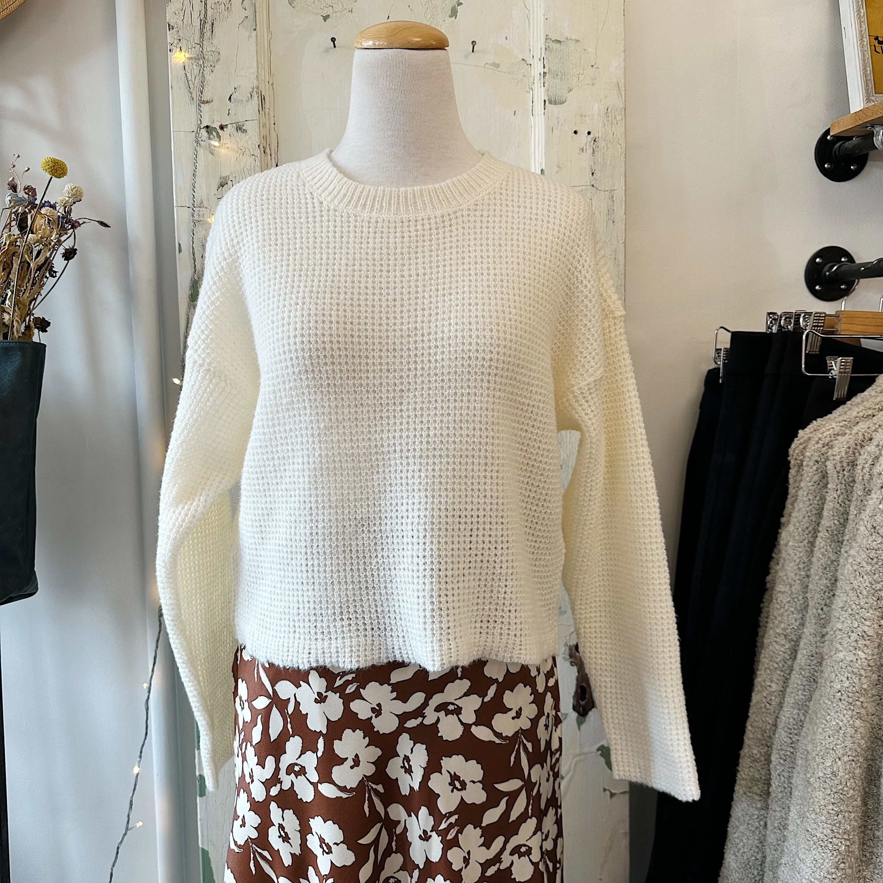 Pink Martini // Tobi Sweater Off-White sold by Coal Miner's Daughter product image thumbnail 5