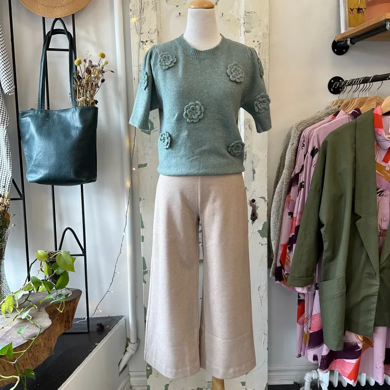 Pink Martini // Nadia Pants Beige sold by Coal Miner's Daughter