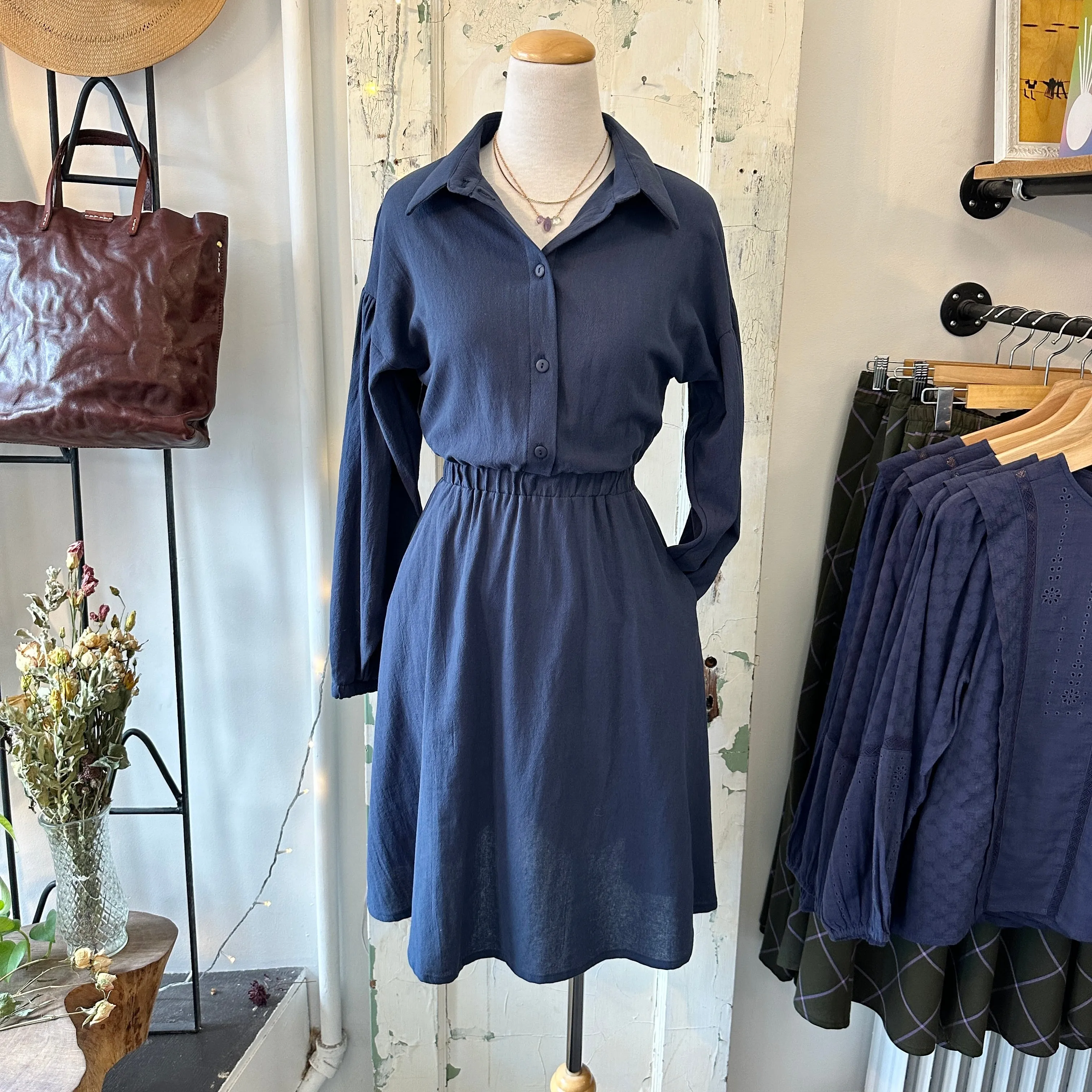 Melow // Jill Dress Indigo sold by Coal Miner's Daughter product image thumbnail 2