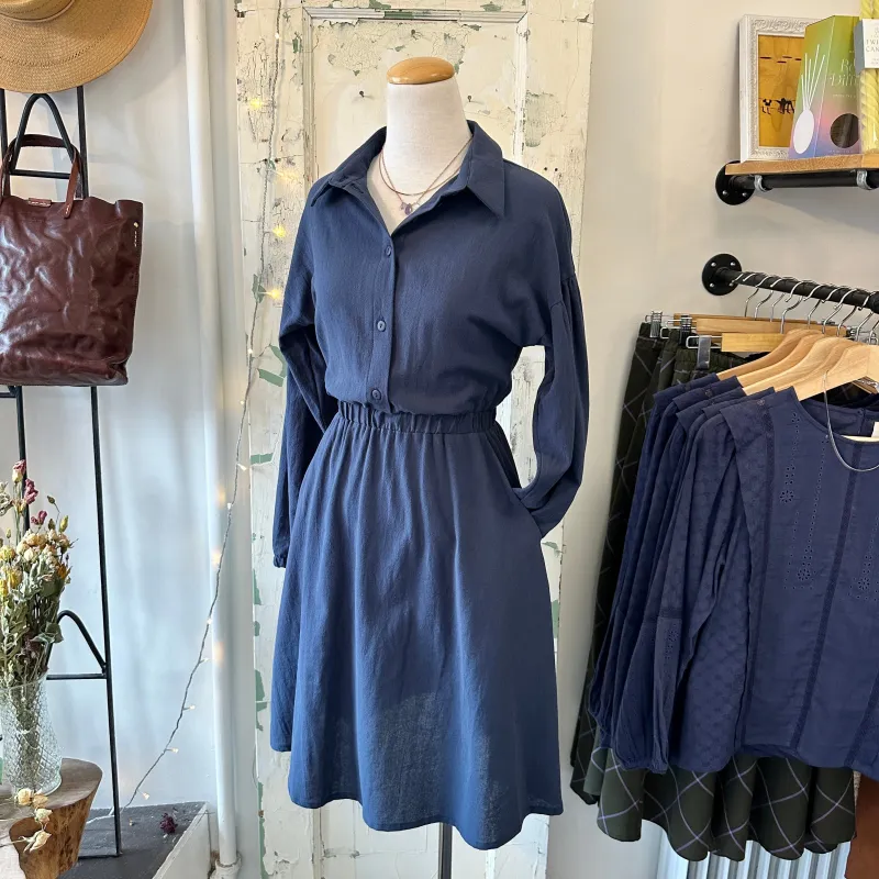 Melow // Jill Dress Indigo sold by Coal Miner's Daughter