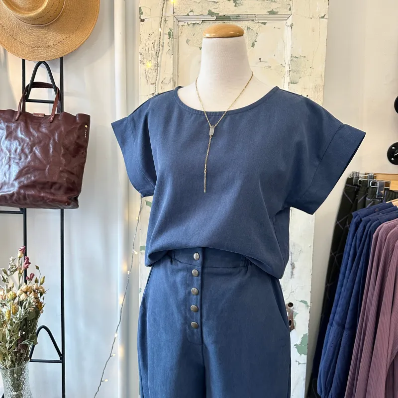 Melow // Jacinthe Top Navy sold by Coal Miner's Daughter