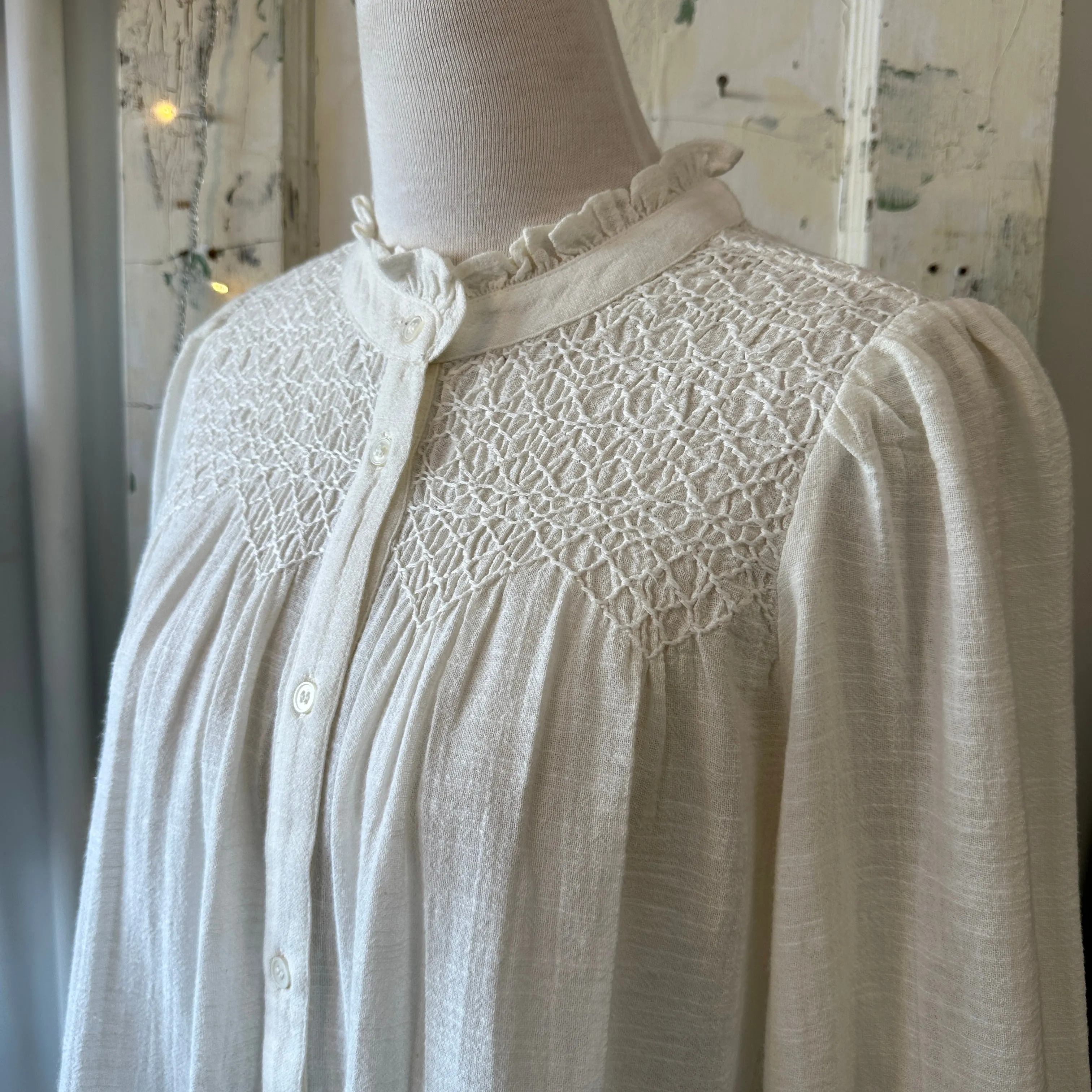 Indi & Cold // Smocked Flutter Blouse sold by Coal Miner's Daughter product image thumbnail 5