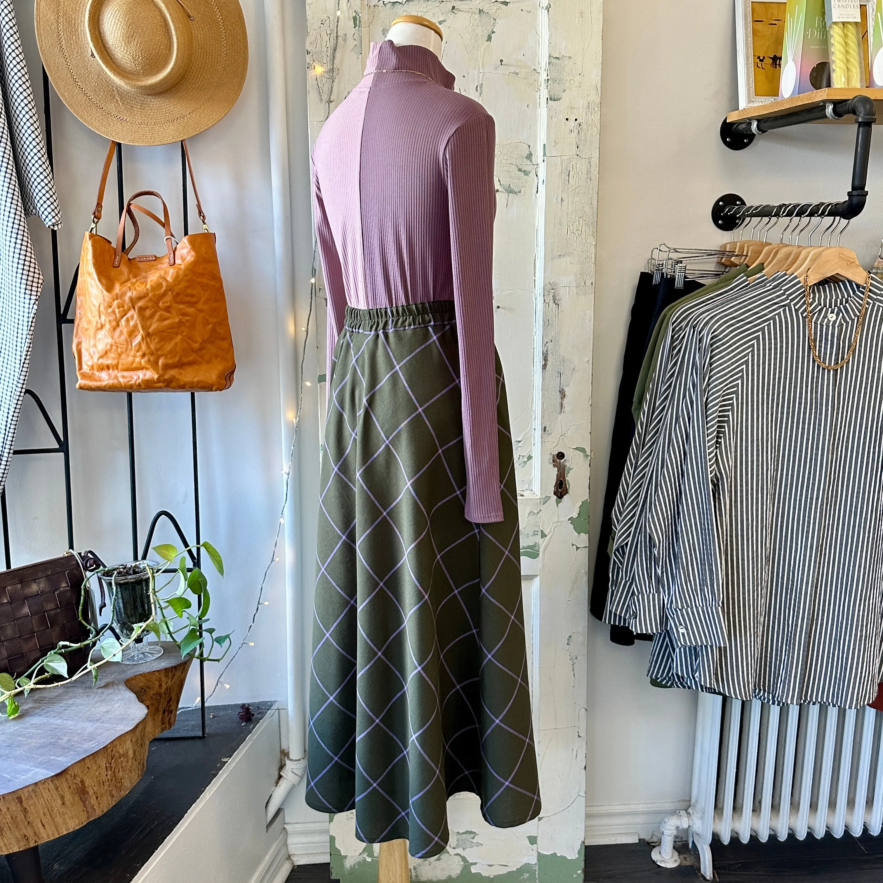 Eve Gravel // Meharry Skirt Green/ Lavender sold by Coal Miner's Daughter product image thumbnail 3
