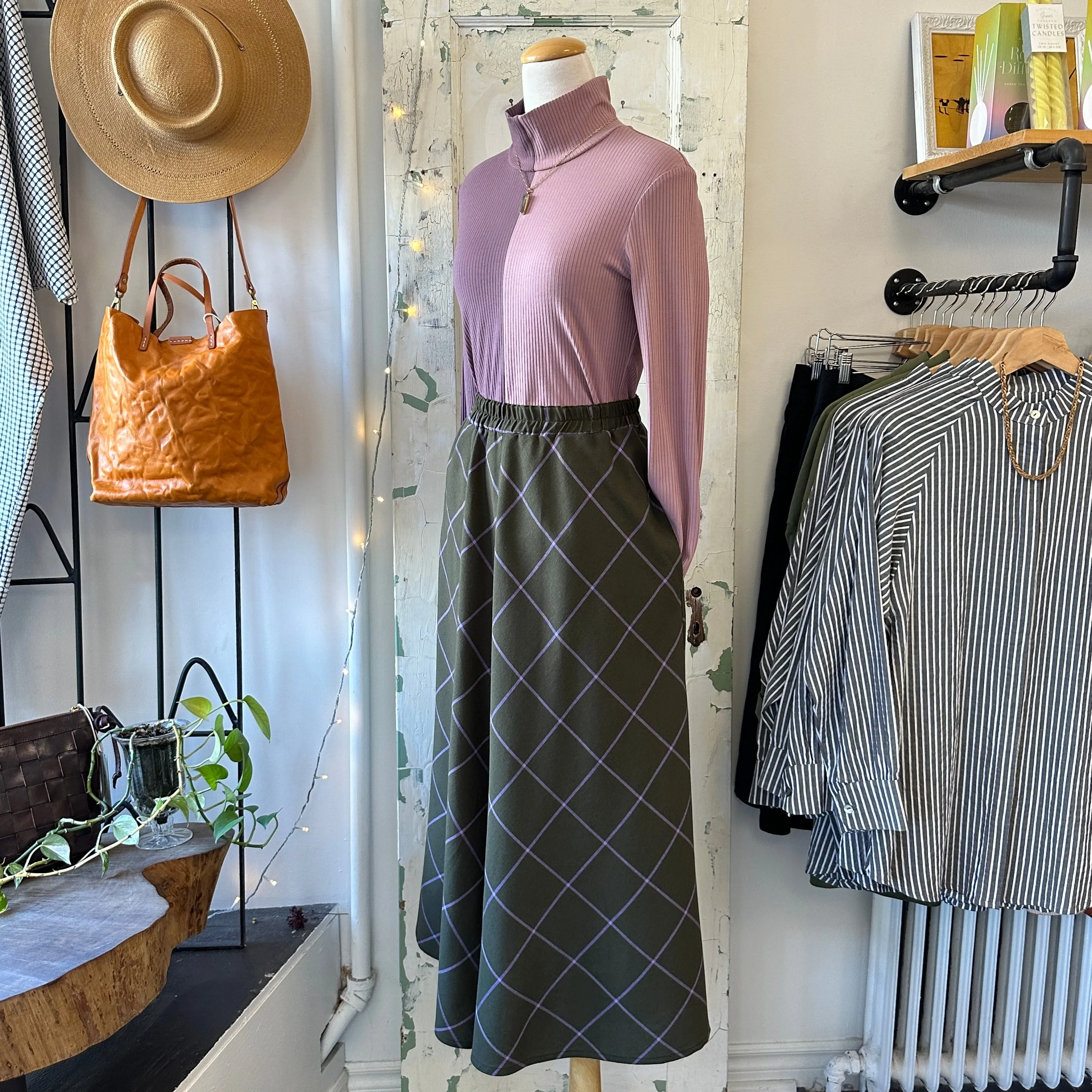 Eve Gravel // Meharry Skirt Green/ Lavender sold by Coal Miner's Daughter product image thumbnail 2