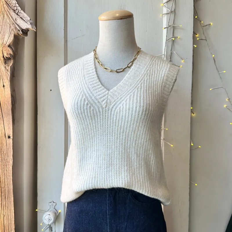 Gentle Fawn // Peyton Vest Cream *Last Size XS sold by Coal Miner's Daughter