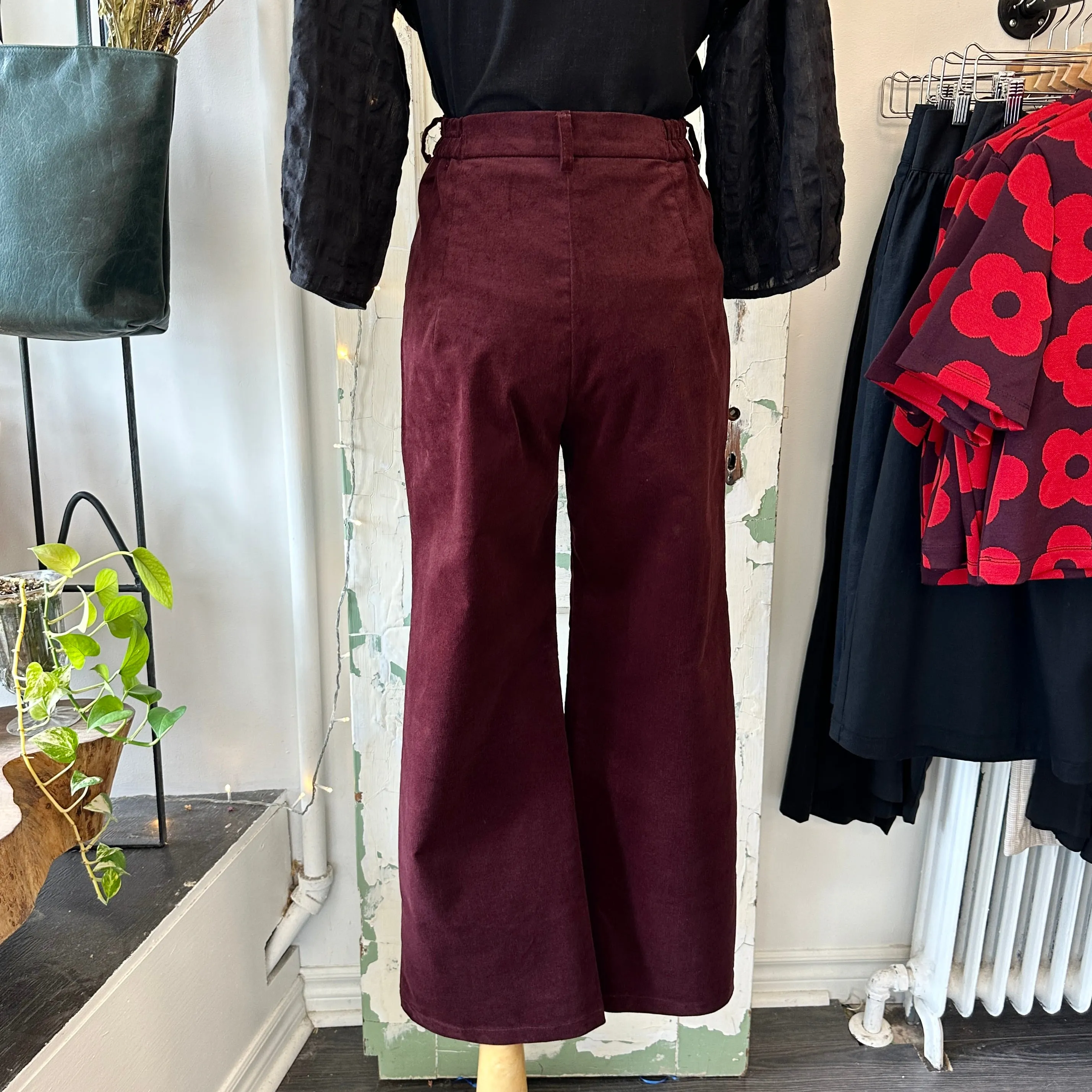 Jennifer Glasgow // Diana Pants Burgundy Corduroy sold by Coal Miner's Daughter product image thumbnail 4