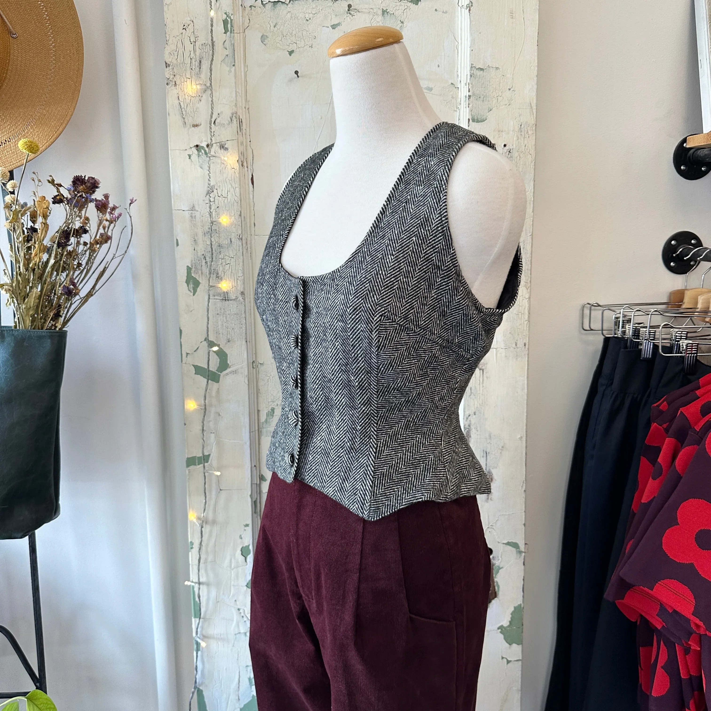 Bodybag by Jude // Eastman Waistcoat Herringbone sold by Coal Miner's Daughter product image thumbnail 3