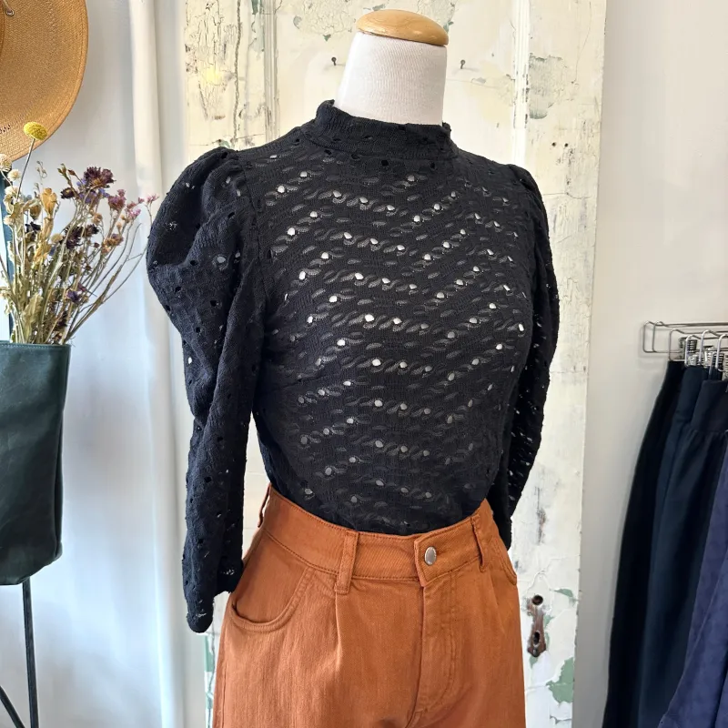 Cokluch // Nenuphar Top Tricot Ondine Noir sold by Coal Miner's Daughter
