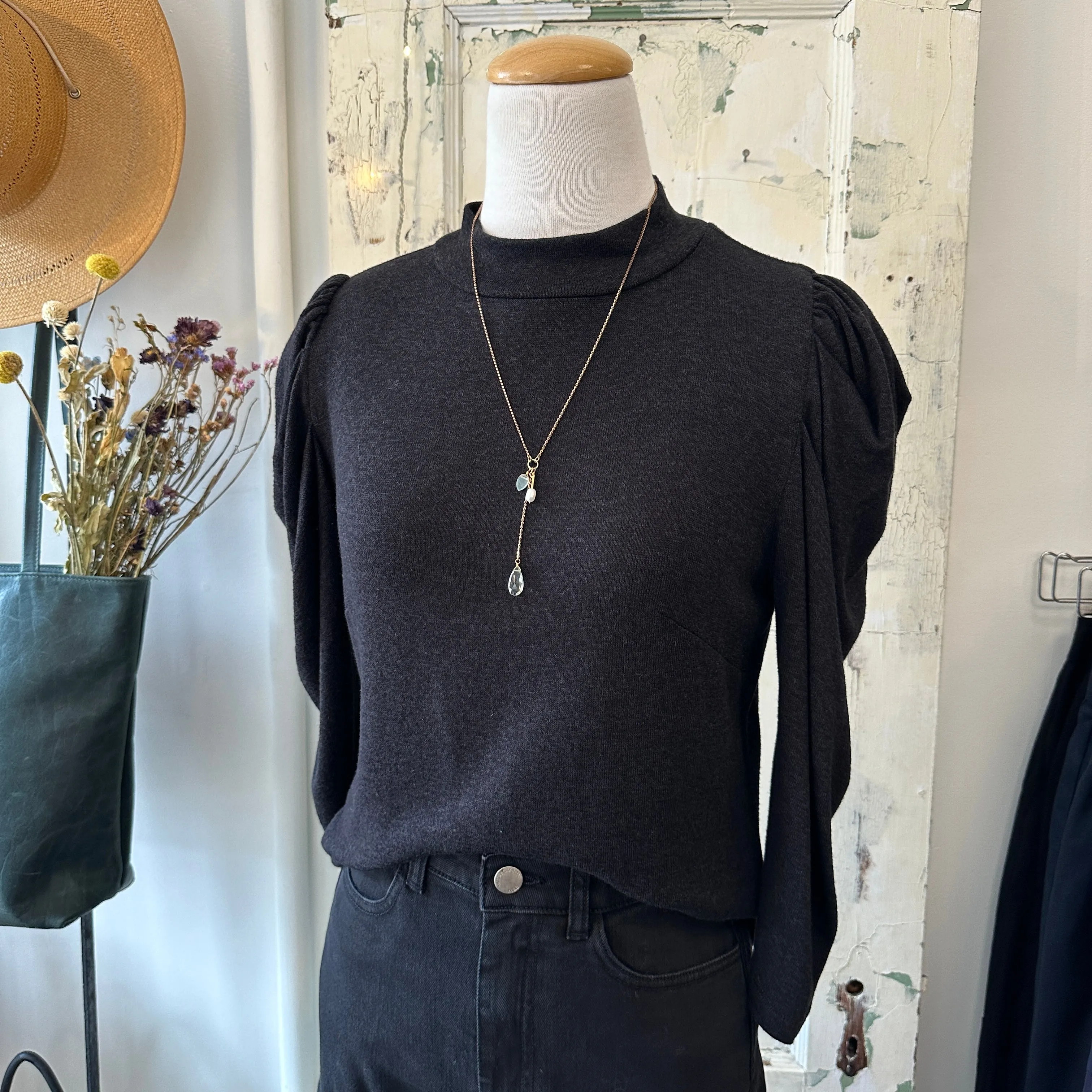 Cokluch // Nenuphar Top Noir Black sold by Coal Miner's Daughter