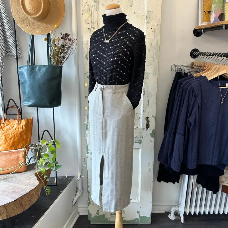 Mus and BomBon // Mouro Herringbone Skirt sold by Coal Miner's Daughter