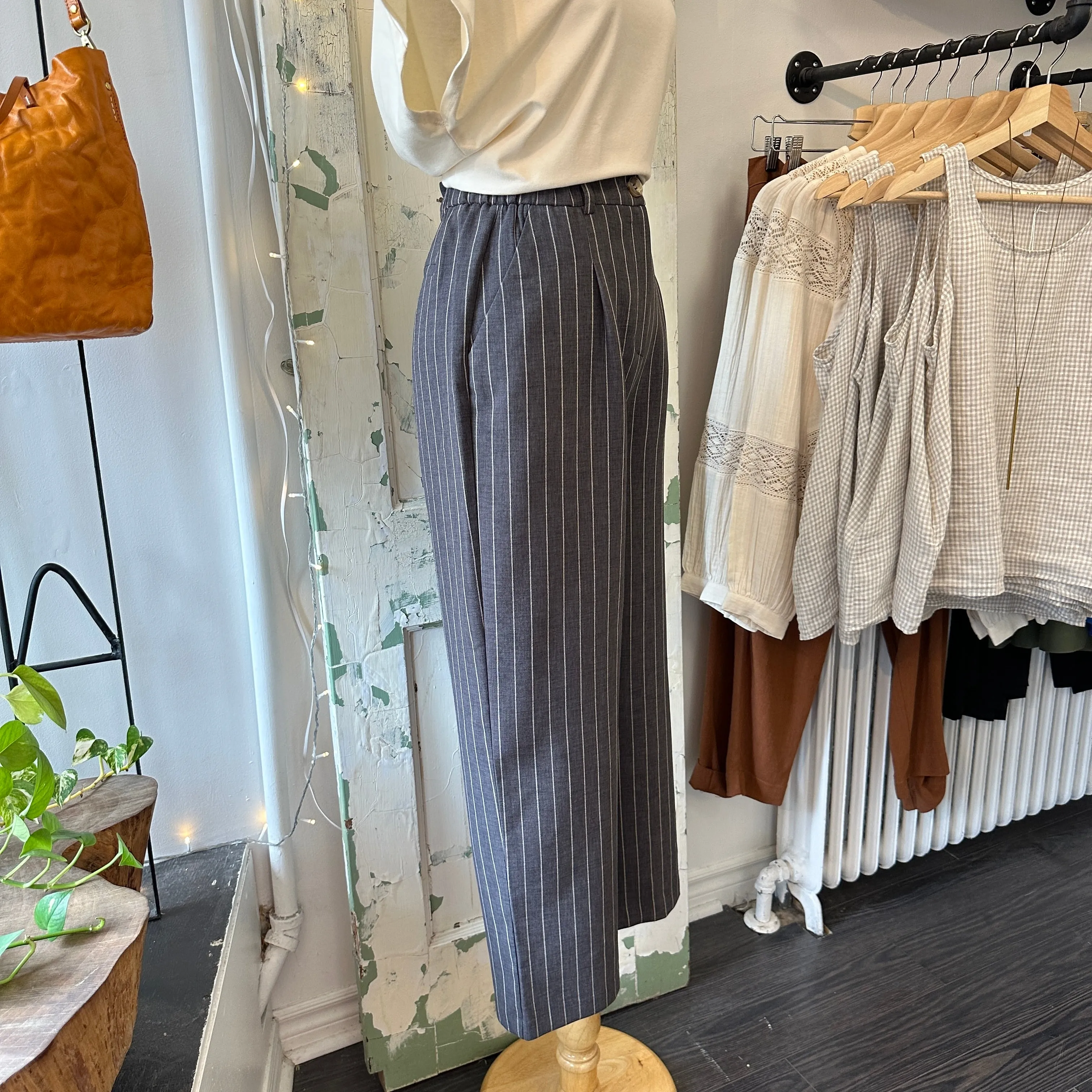 Indi & Cold // Jared Grey Striped Pants sold by Coal Miner's Daughter product image thumbnail 2