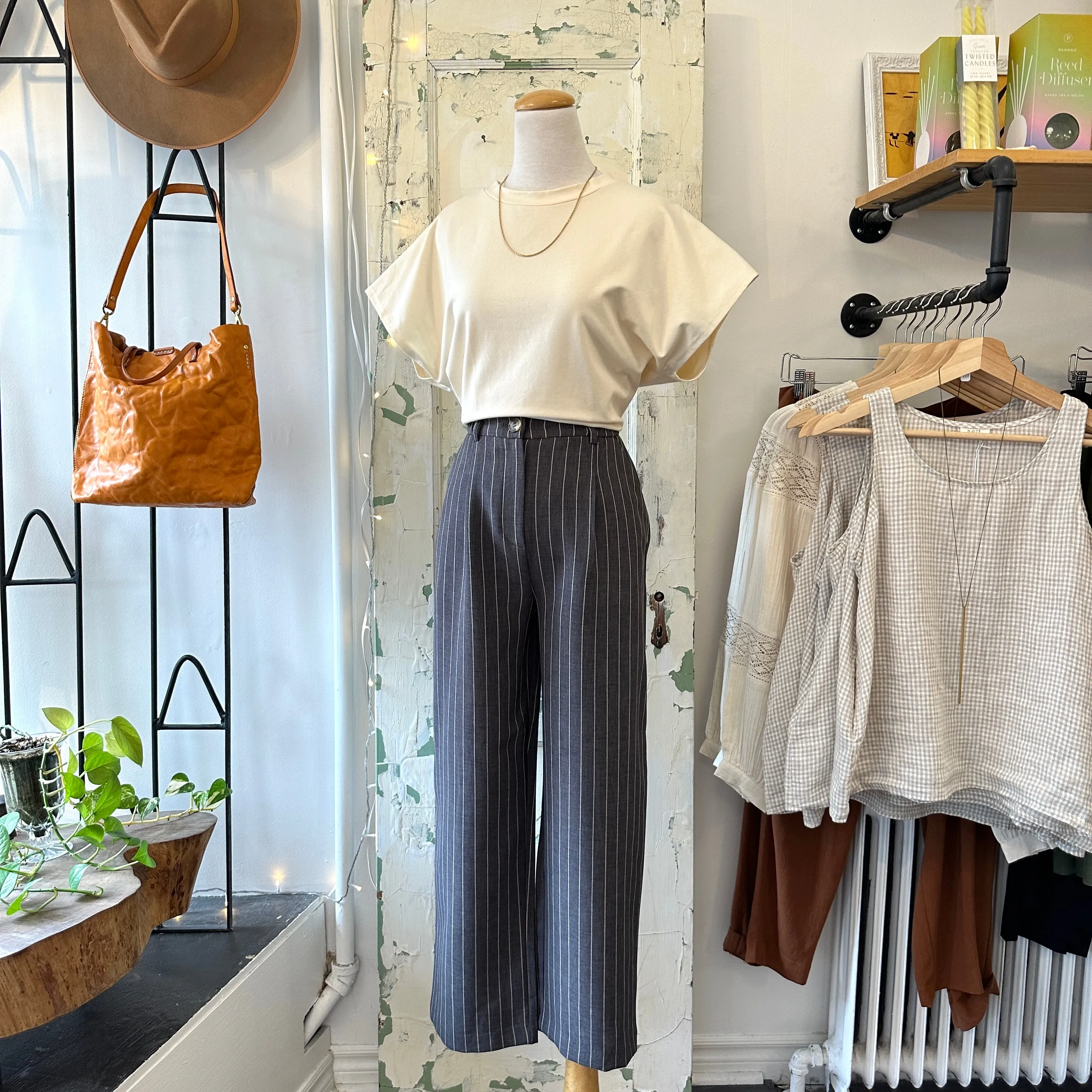 Indi & Cold // Jared Grey Striped Pants sold by Coal Miner's Daughter product image thumbnail 3