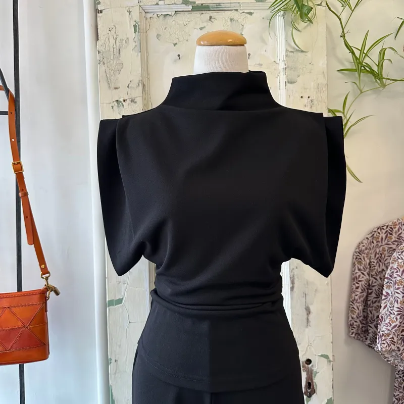 Astrid // Black Angular Top sold by Coal Miner's Daughter