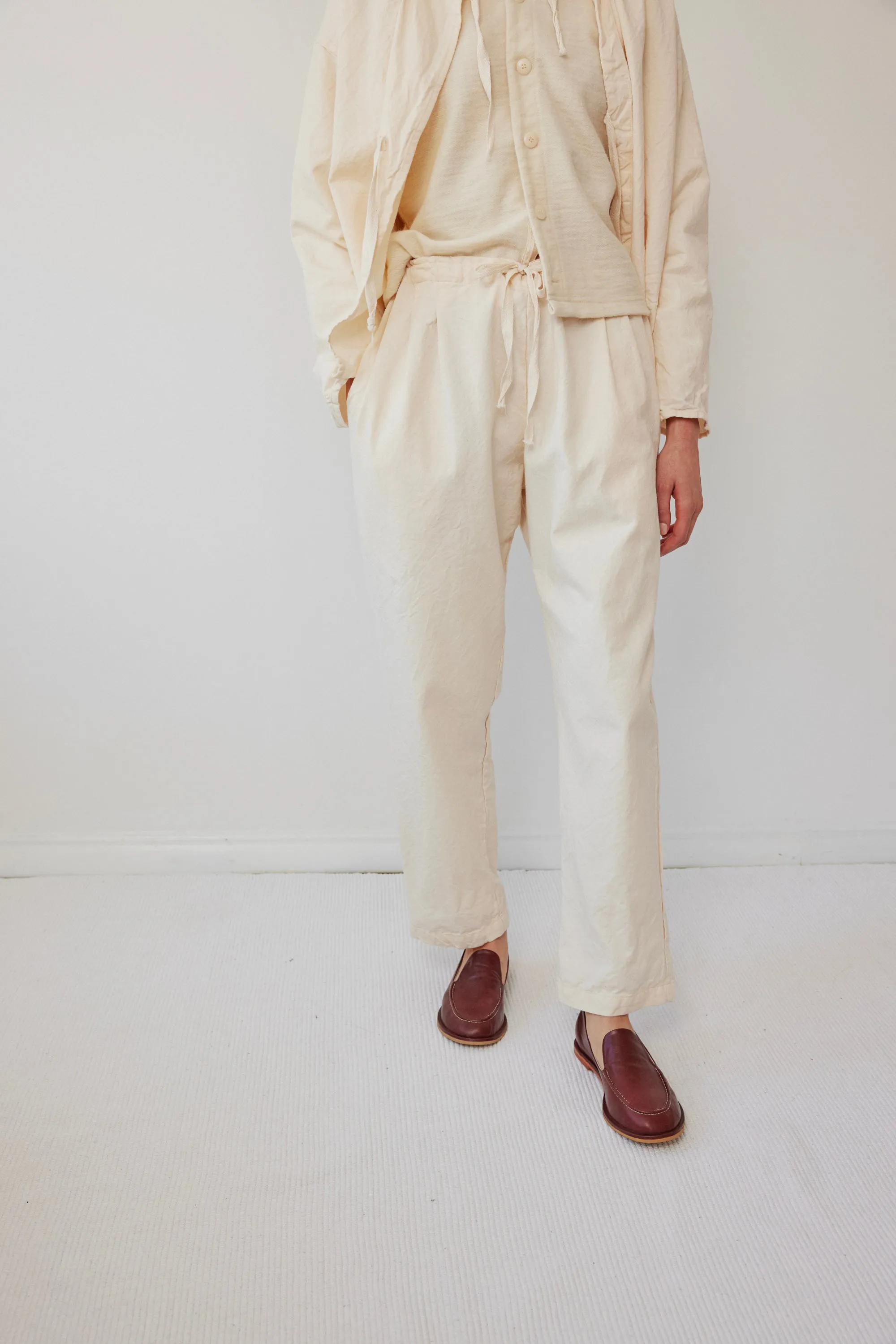Drawstring Trouser : Natural sold by Wol Hide