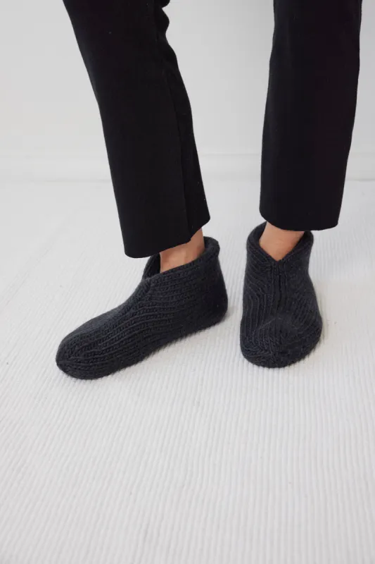 Felted Slippers : Midnight sold by Wol Hide