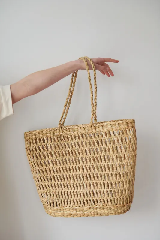 Hand Woven Tote : Natural (Archive Sale) sold by Wol Hide
