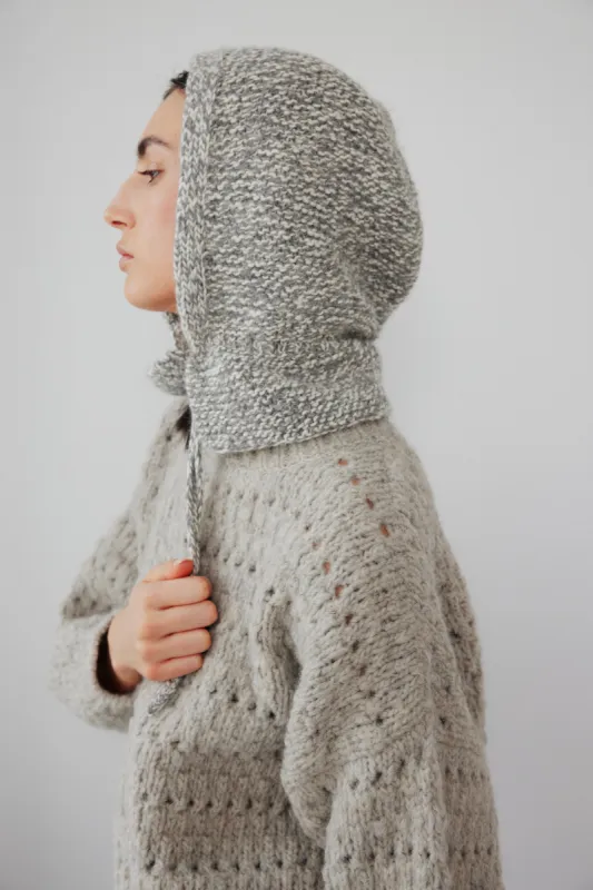 Handknit Hood : Heather sold by Wol Hide