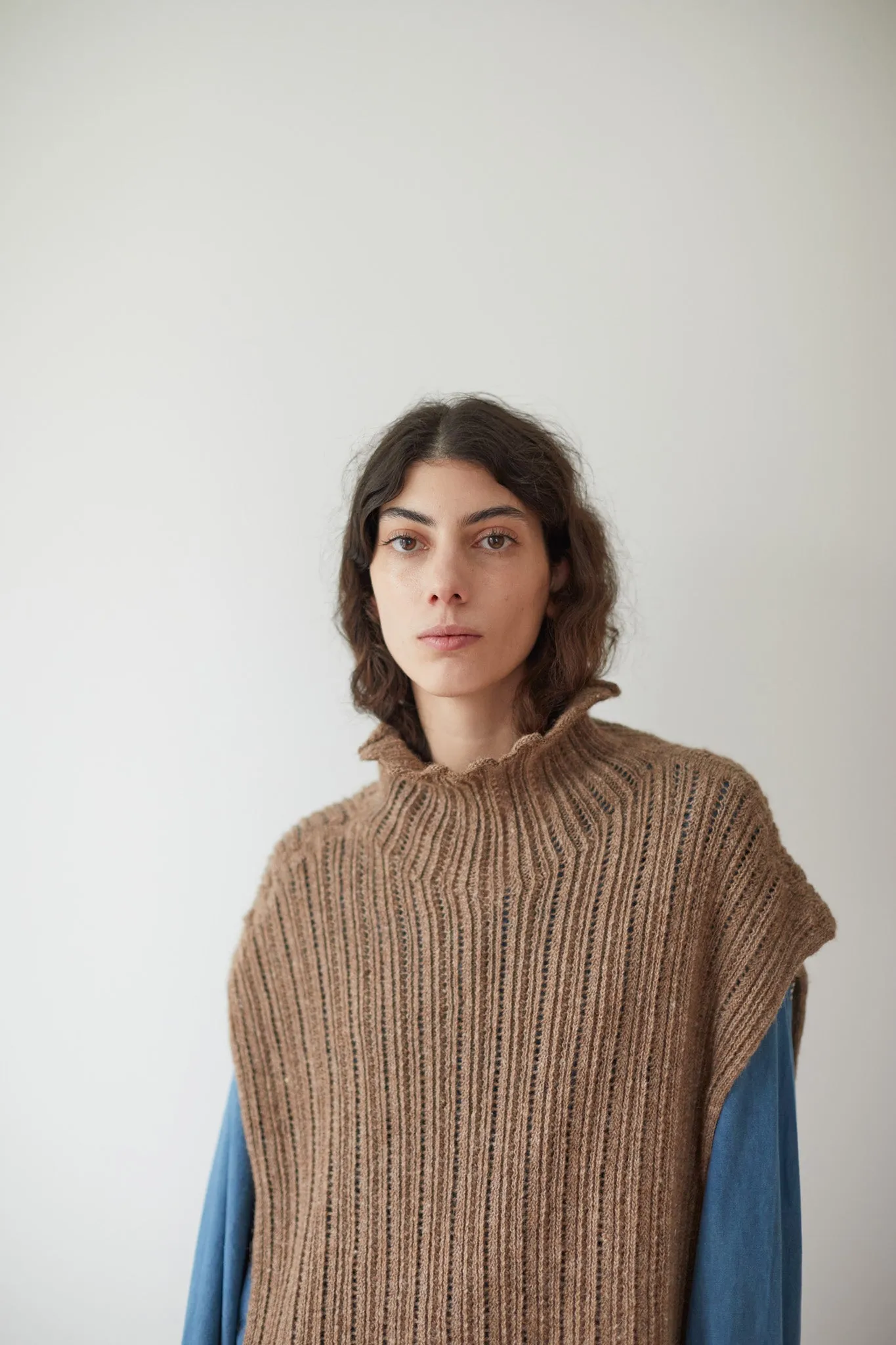 Lace Open Vest : Earth (Archive Sale) sold by Wol Hide product image thumbnail 2