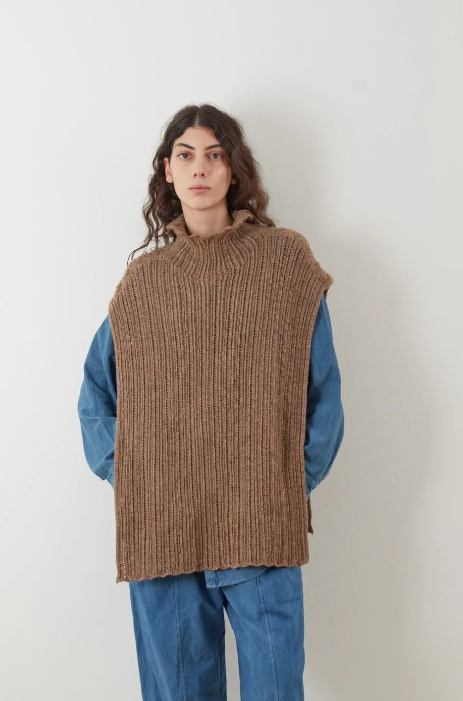 Lace Open Vest : Earth (Archive Sale) sold by Wol Hide