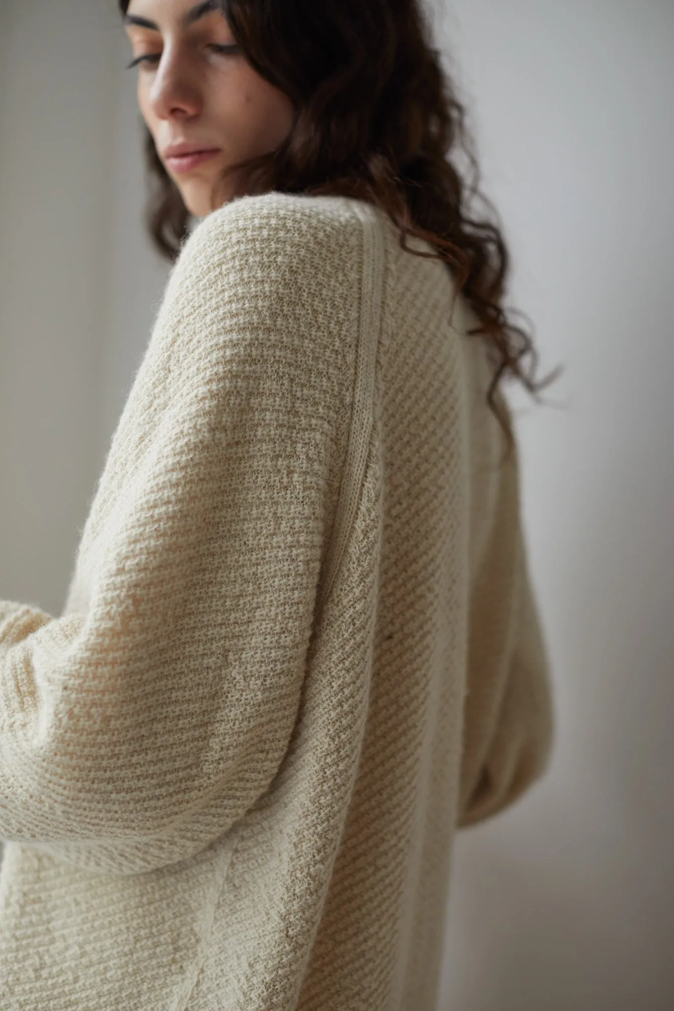 Moss Cardigan : Ecru sold by Wol Hide product image thumbnail 5