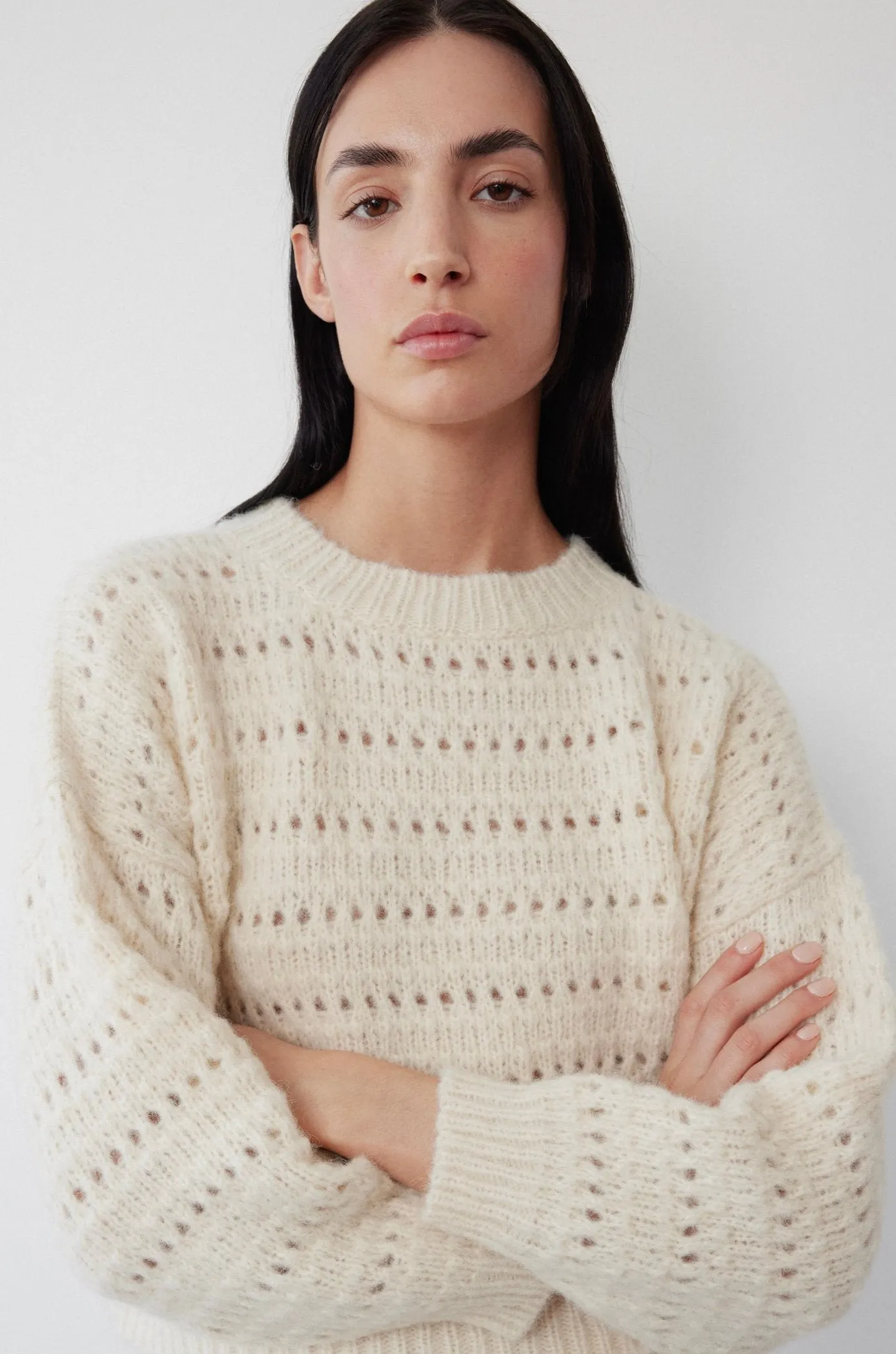 Open Crewneck : Ecru sold by Wol Hide product image thumbnail 2