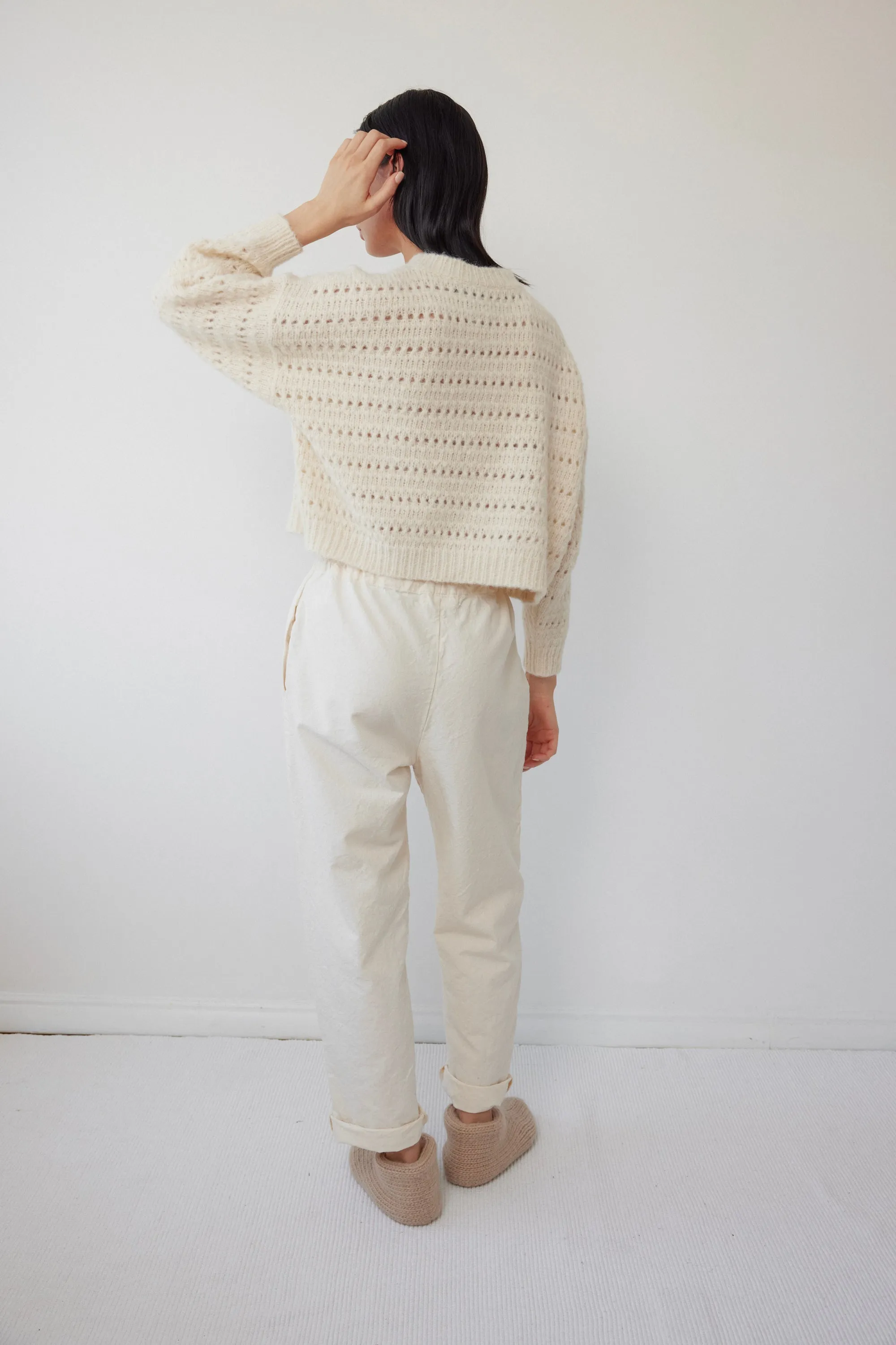 Open Crewneck : Ecru sold by Wol Hide product image thumbnail 3