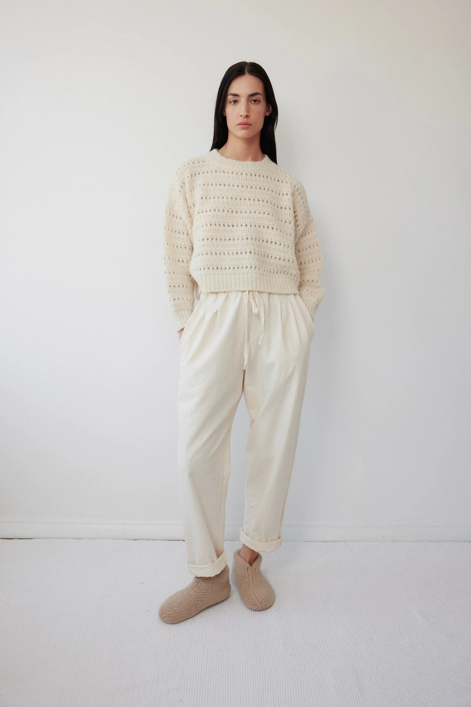 Open Crewneck : Ecru sold by Wol Hide product image thumbnail 4