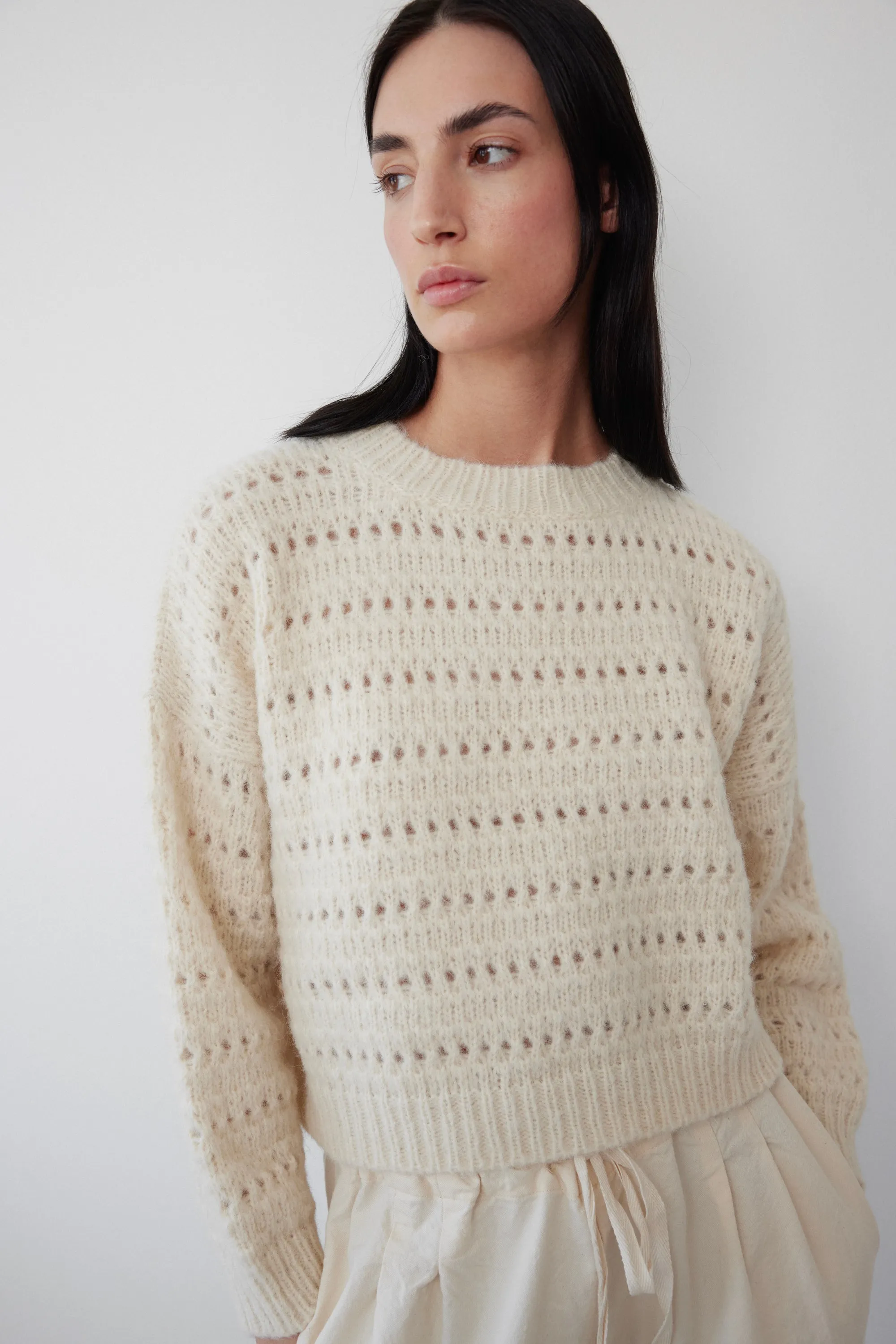 Open Crewneck : Ecru sold by Wol Hide